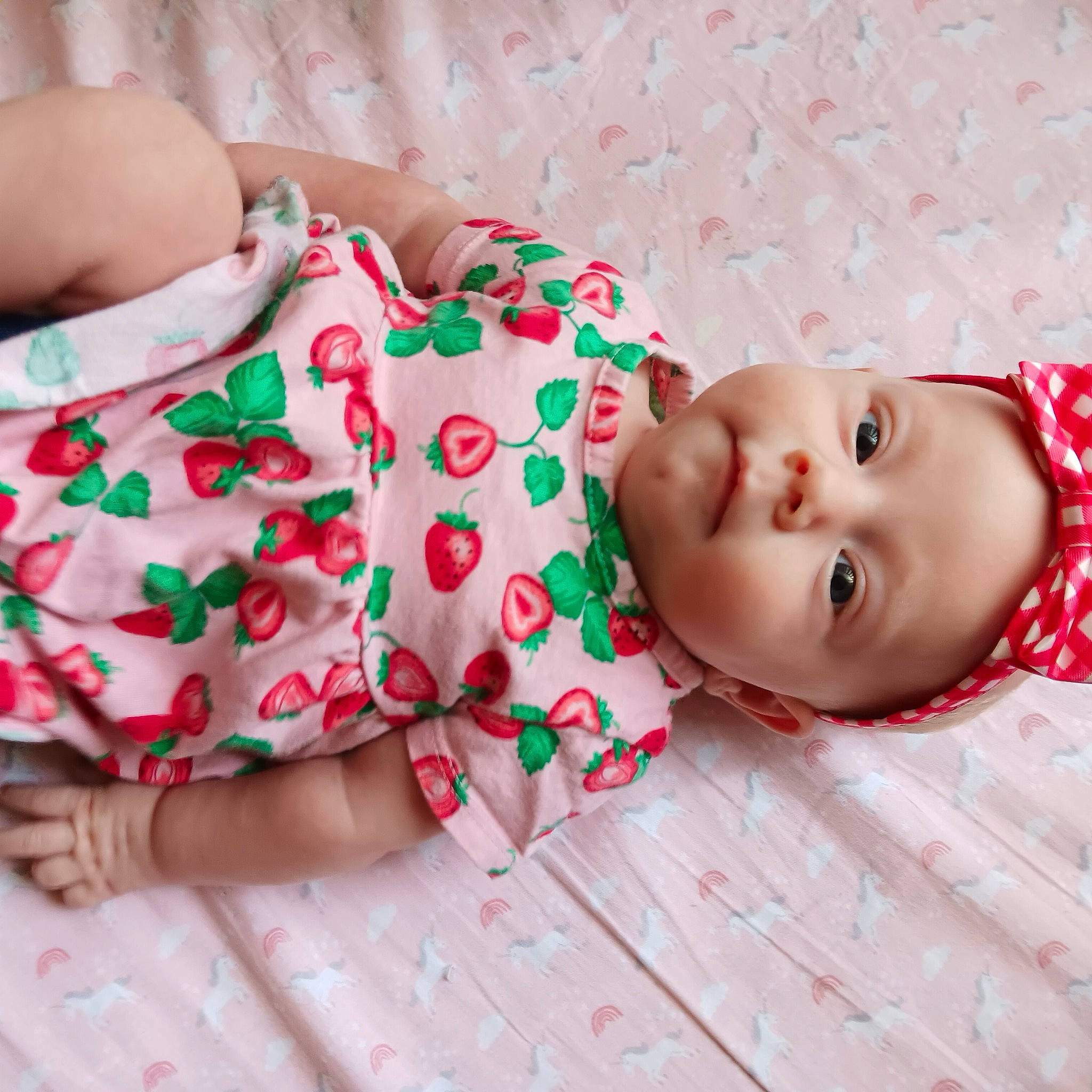 Angelica joined the competition — help win amazing prizes! baby, baby_toddler_clothing, cheek, child, comfort, dress, finger, happy, head, human_body, lip, mammal, mouth, neck, person, pink, product, skin, sleeve, textile