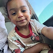 Alegend joined the competition — help win amazing prizes! toddler, child, smile, face, hair, tshirt, spiderman, clothing, seat, blanket, window, sky, indoor, portrait, happy, young_child, casual, cute, person, closeup