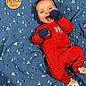 Jaxton Rice is registered to the contest to win money with this photo: baby, babylaughing, clothing, coat, face, glove, happy, head, jacket, laughing, pajamas, pants, person, photography, portrait, smile, yawning