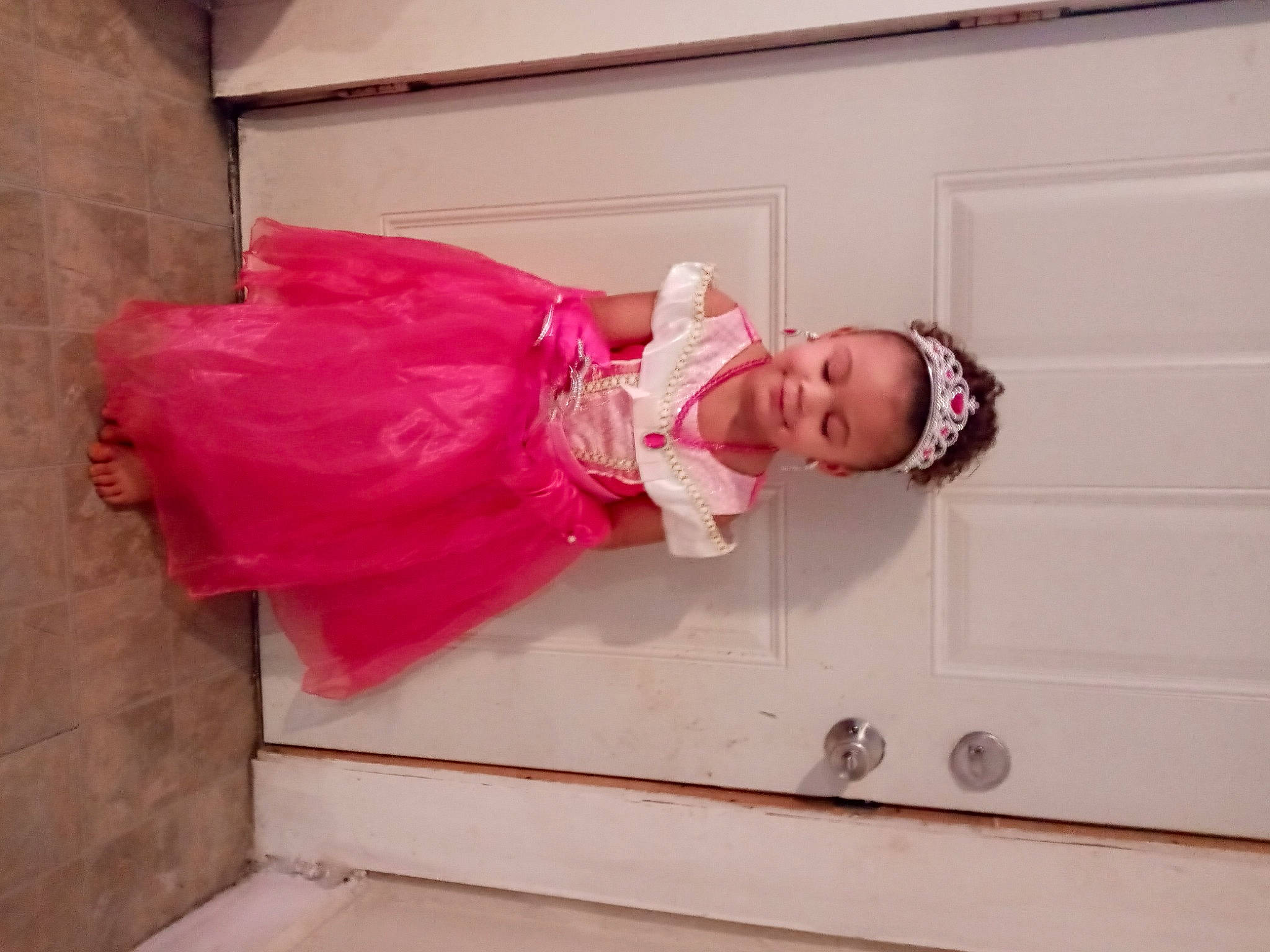 Raelynn is registered to the contest to win money with this photo: baby, baby_toddler_clothing, cheek, child, embellishment, joy, magenta, nose, peach, person, pink, toddler