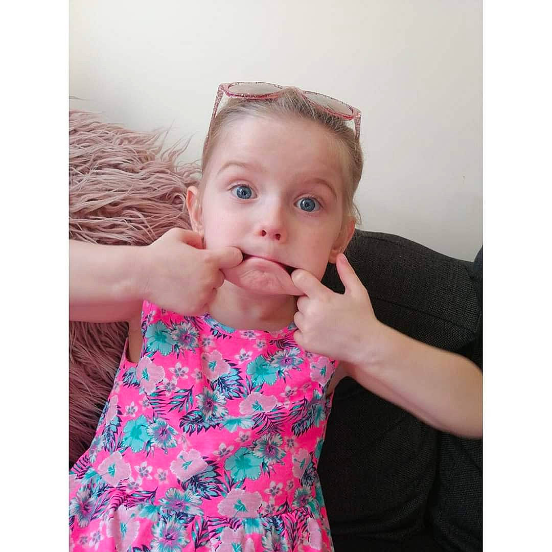 Maiya joined the competition — help win amazing prizes! baby, beauty, blond, cheek, child, dress, ear, eye, face, hand, head, lip, mouth, nose, person, photography, pink, skin, textile, toddler