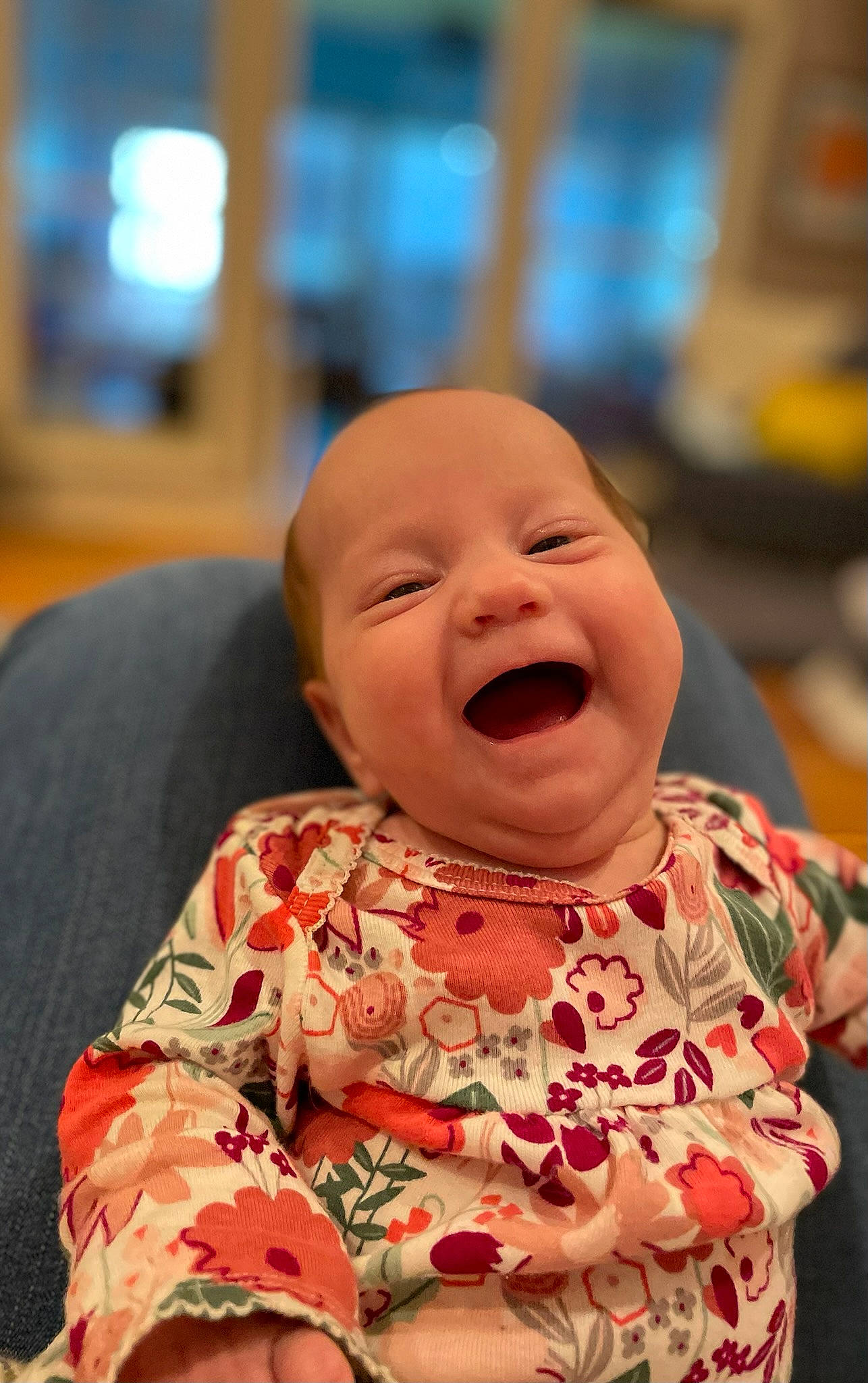 Everly is registered to the contest to win money with this photo: baby, baby_laughing, baby_toddler_clothing, cheek, child, comfort, event, fun, happy, iris, laugh, lip, mouth, nose, person, portrait_photography, sitting, skin, sleeve, smile