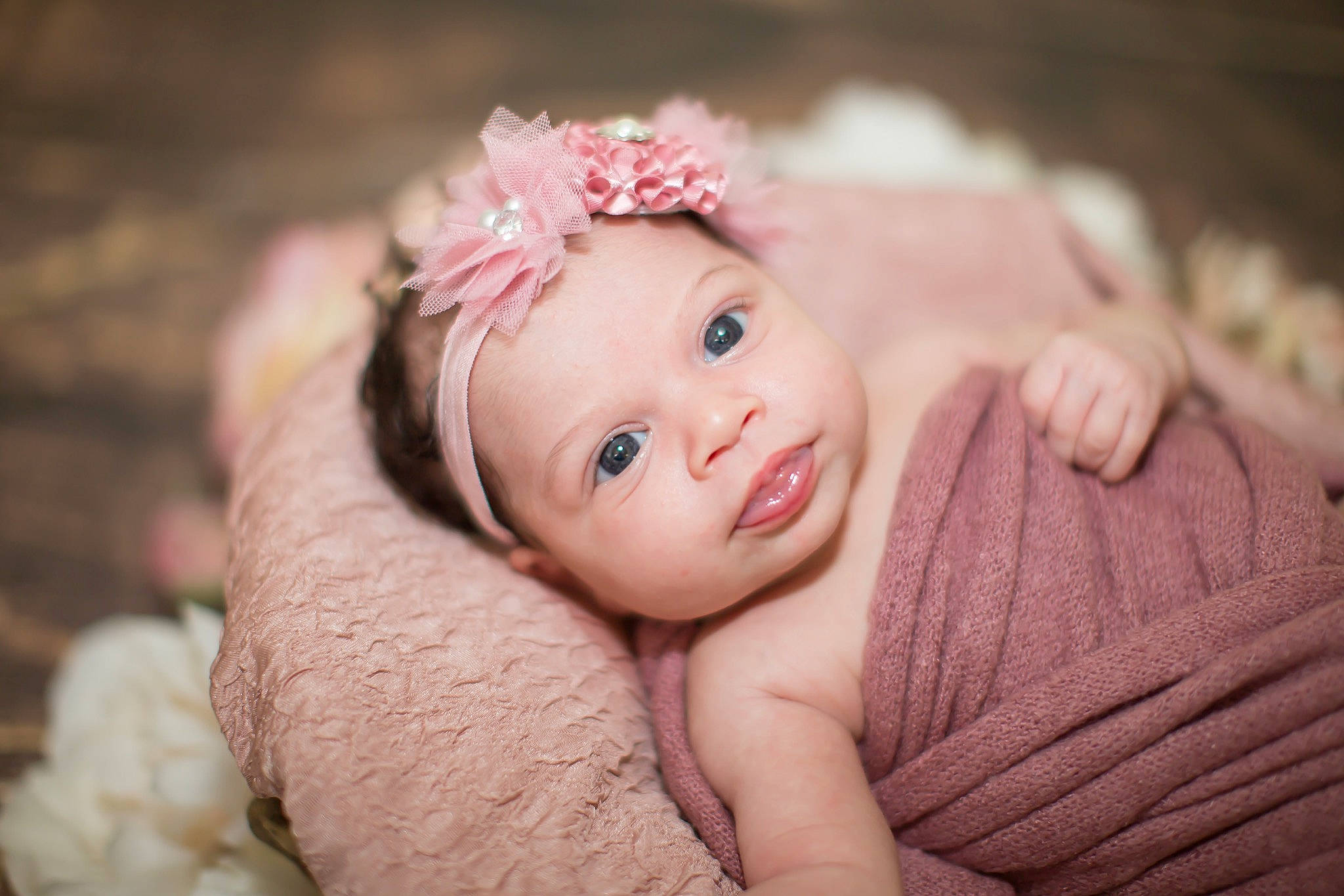 Sorraya joined the competition — help win amazing prizes! baby, baby_toddler_clothing, eye, eyebrow, face, flash_photography, flower, grass, happy, headgear, headpiece, iris, lip, person, petal, pink, plant, skin, smile, toddler