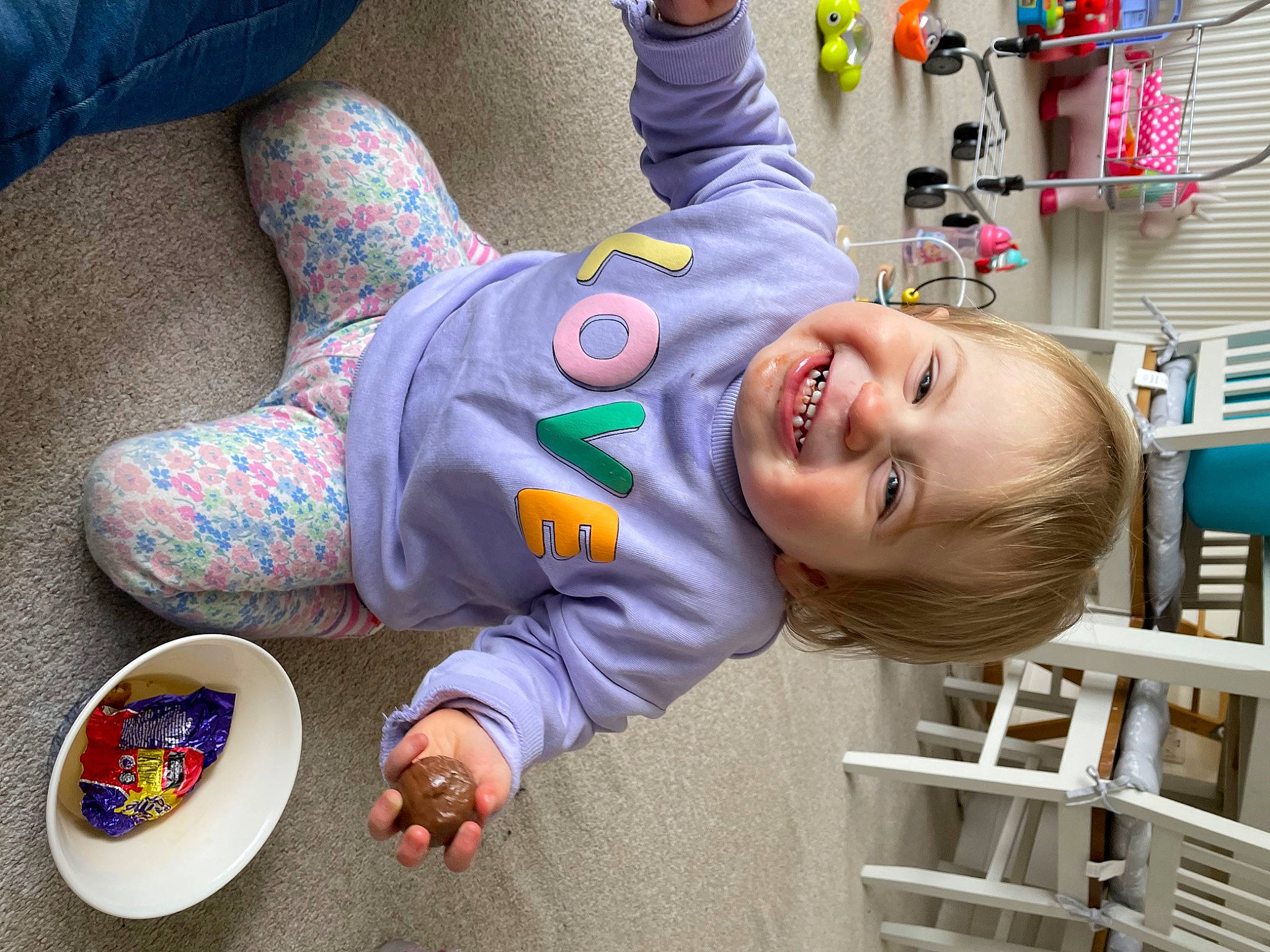 Harriet joined the competition — help win amazing prizes! baby, baby_playing_with_toys, baby_products, baby_toddler_clothing, baby_toys, child, fun, happy, joy, laugh, leisure, person, play, sitting, sleeve, smile, t_shirt, tableware, toddler, toy