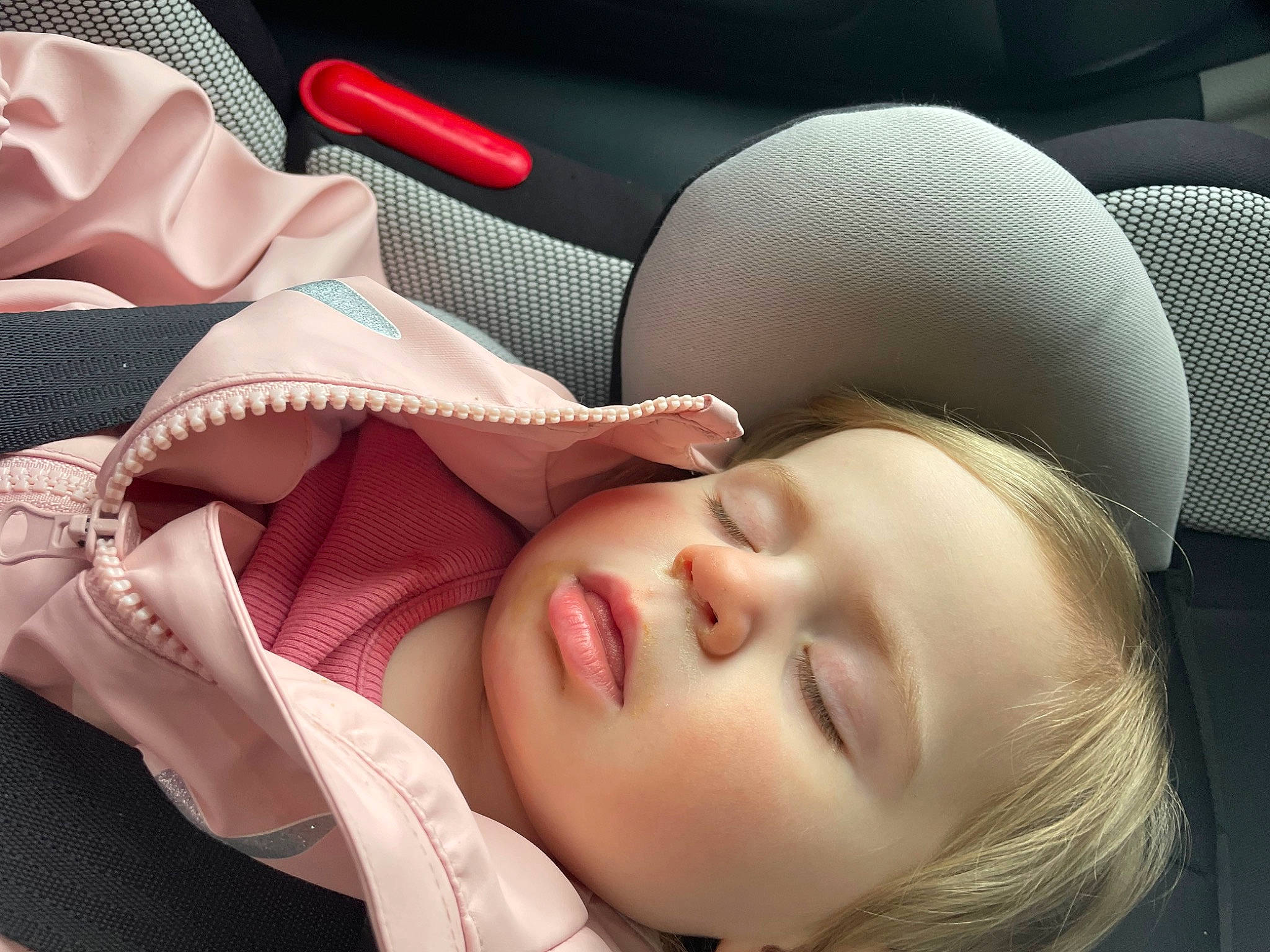 Harriet joined the competition — help win amazing prizes! automotive_design, baby, baby_sleeping, baby_toddler_clothing, car_seat, car_seat_cover, carmine, cheek, child, comfort, eye, eyelash, fashion_accessory, lip, mouth, nap, pattern, person, skin, toddler