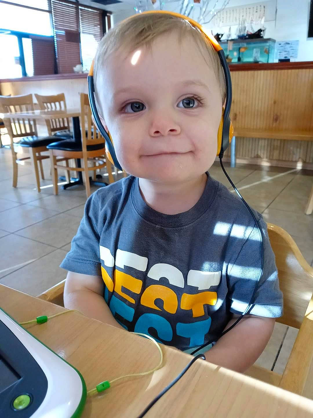 Lyncoln joined the competition — help win amazing prizes! baby, child, electronic_device, gadget, head, joy, person, play, smile, technology, toddler, vacation