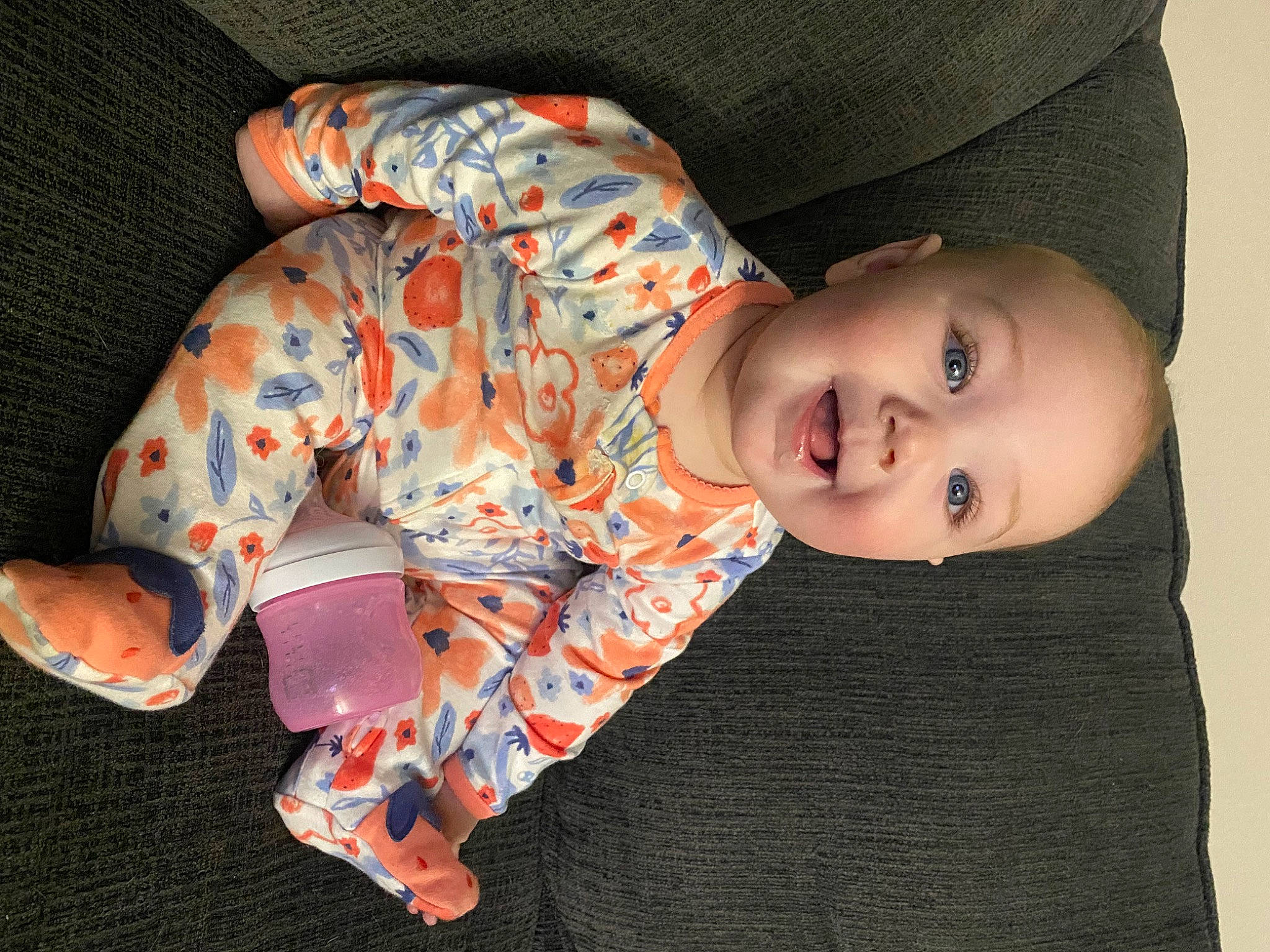 Blake joined the competition — help win amazing prizes! baby, baby_products, baby_toddler_clothing, carmine, child, comfort, elbow, fun, hat, human_leg, lip, mammal, nose, pattern, person, sitting, skin, sleeve, smile, thigh