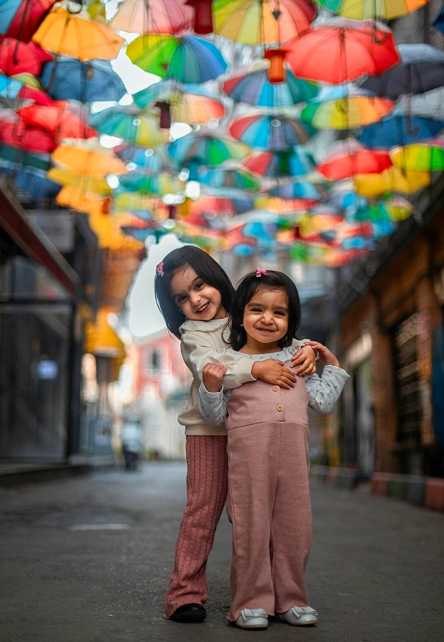 Kiana And Kimia joined the competition — help win amazing prizes! baby, colorfulness, family, gesture, happy, holiday, joy, lantern, love, people, person, photography, playing_with_kids, sandal, snapshot, stock_photography, temple, umbrella
