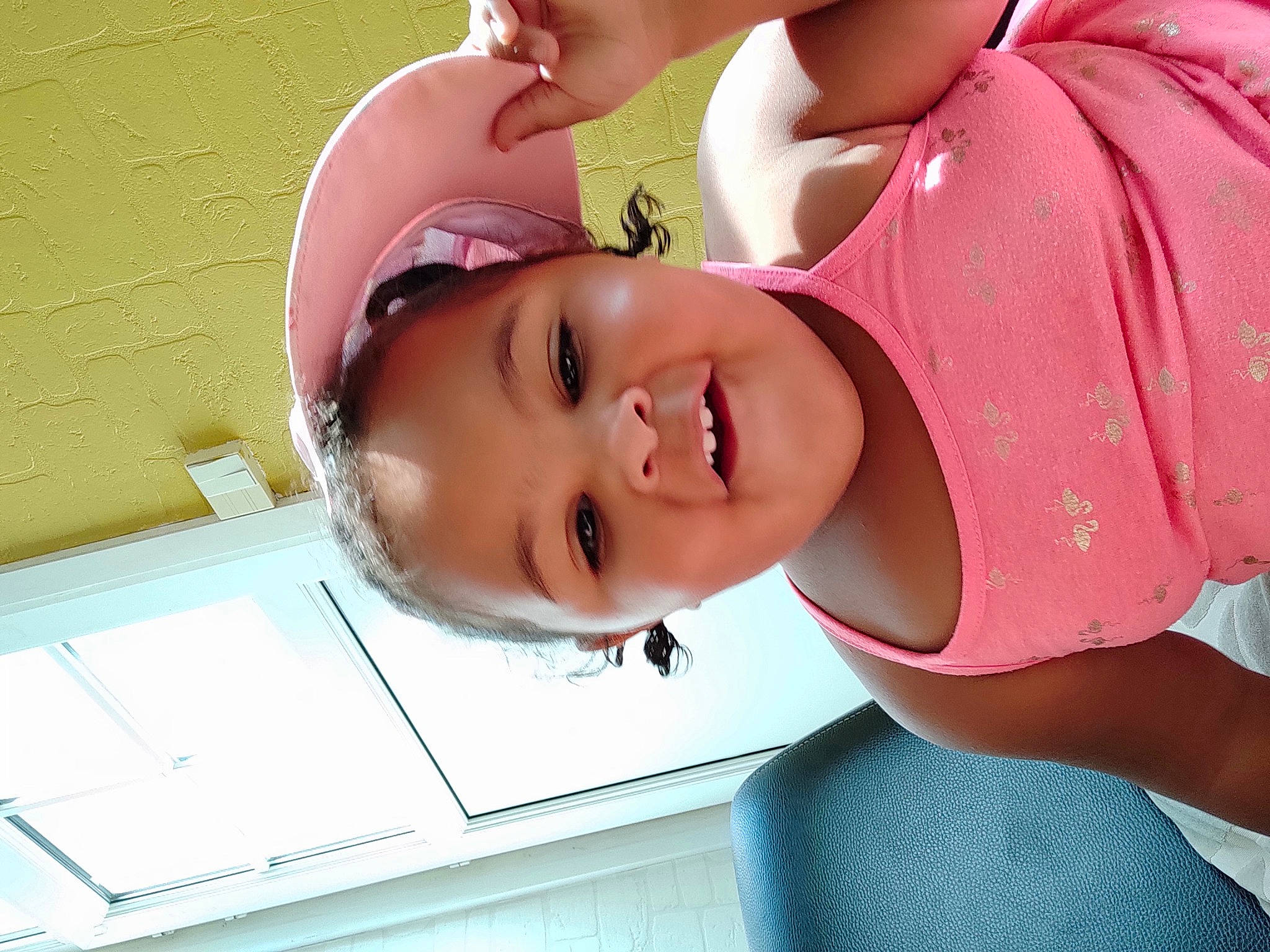 Mylenna participe au concours pour gagner de l'argent avec cette photo : baby, cheek, child, ear, happy, leisure, neck, nose, person, pink, skin, smile, toddler