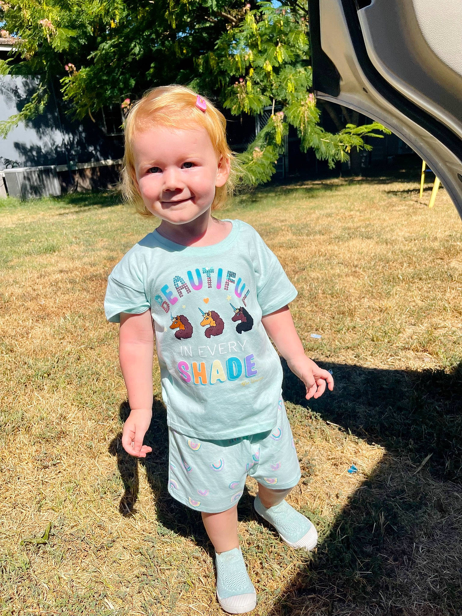Brinley is registered to the contest to win money with this photo: baby, baby_toddler_clothing, child, fun, grass, happy, joy, leaf, leisure, people_in_nature, person, plant, recreation, sitting, sleeve, smile, summer, t_shirt, tints_and_shades, toddler