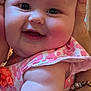 Ayda is registered to the contest to win money with this photo: baby, child, smiling, face, arm, clothing, pink, bracelets, person, cute, happy, indoor, closeup, infant, skin, toddler, portrait, expression, holding, casual