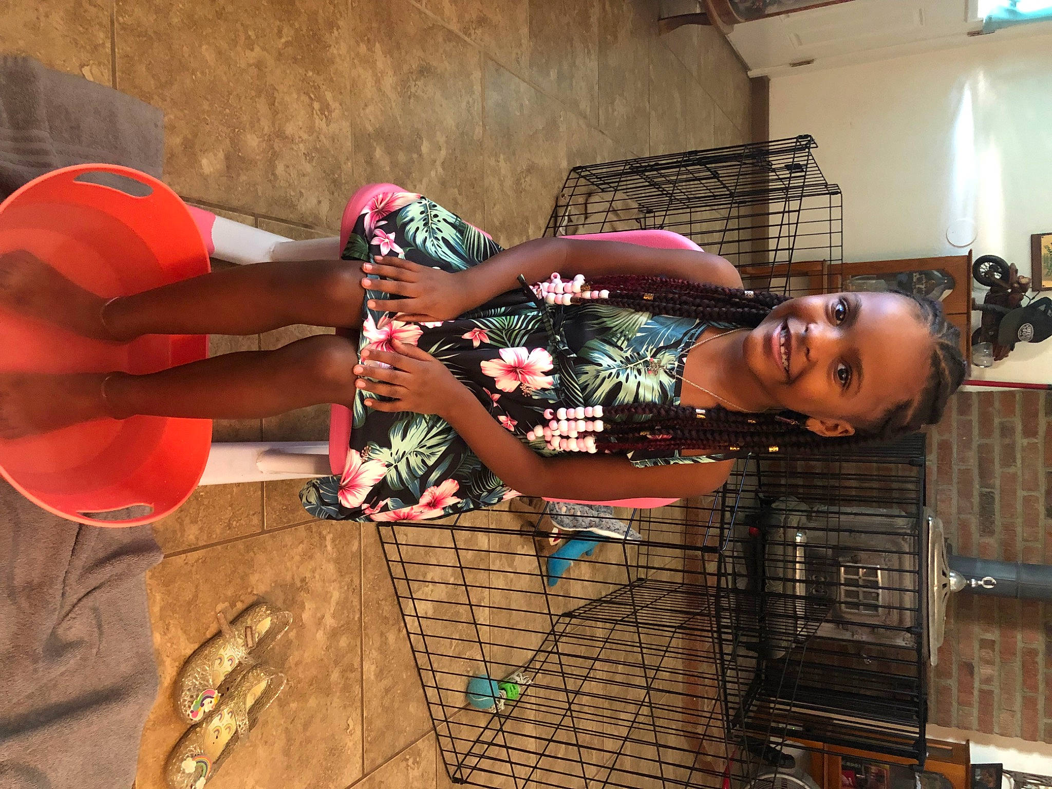 Breanna joined the competition — help win amazing prizes! abdomen, child, eyewear, fashion_accessory, flesh, fun, happy, hat, human_leg, joy, leisure, pattern, person, play, sandal, sitting, smile, temple, thigh, trunk