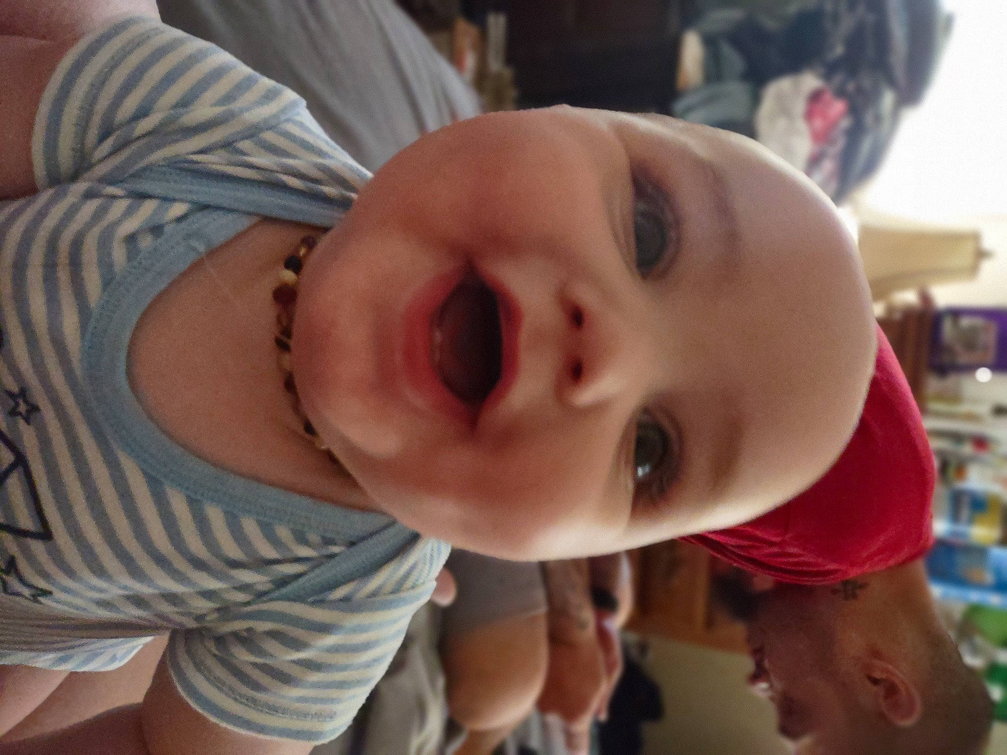 Bryan is registered to the contest to win money with this photo: baby, baby_toddler_clothing, cheek, child, chin, ear, eye, eyebrow, eyelash, forehead, fun, happy, iris, lip, mouth, neck, nose, person, skin, smile