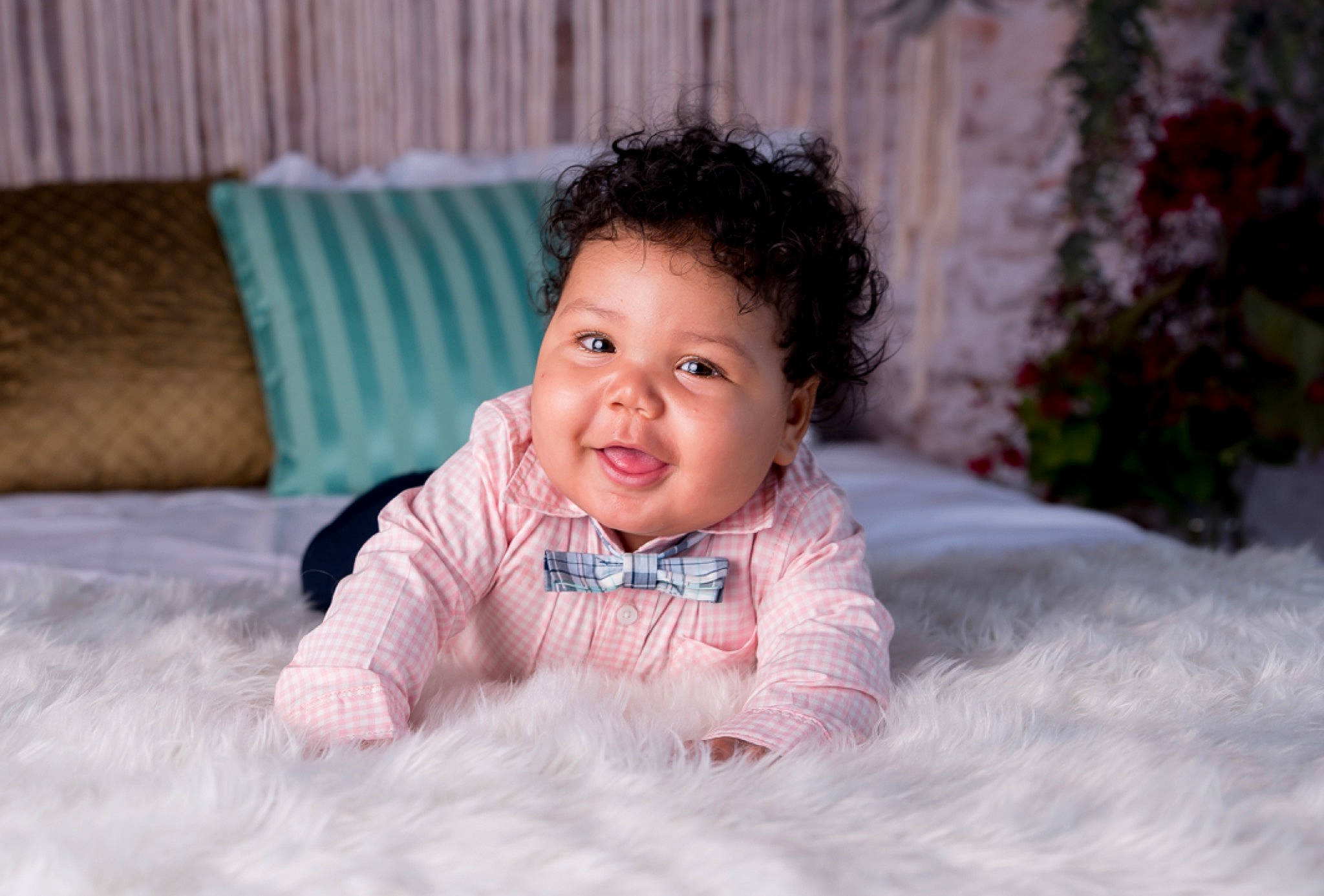 Sekani joined the competition — help win amazing prizes! baby, cheek, child, eye, face, facial_expression, fun, happy, head, person, photography, pink, sitting, skin, smile, toddler