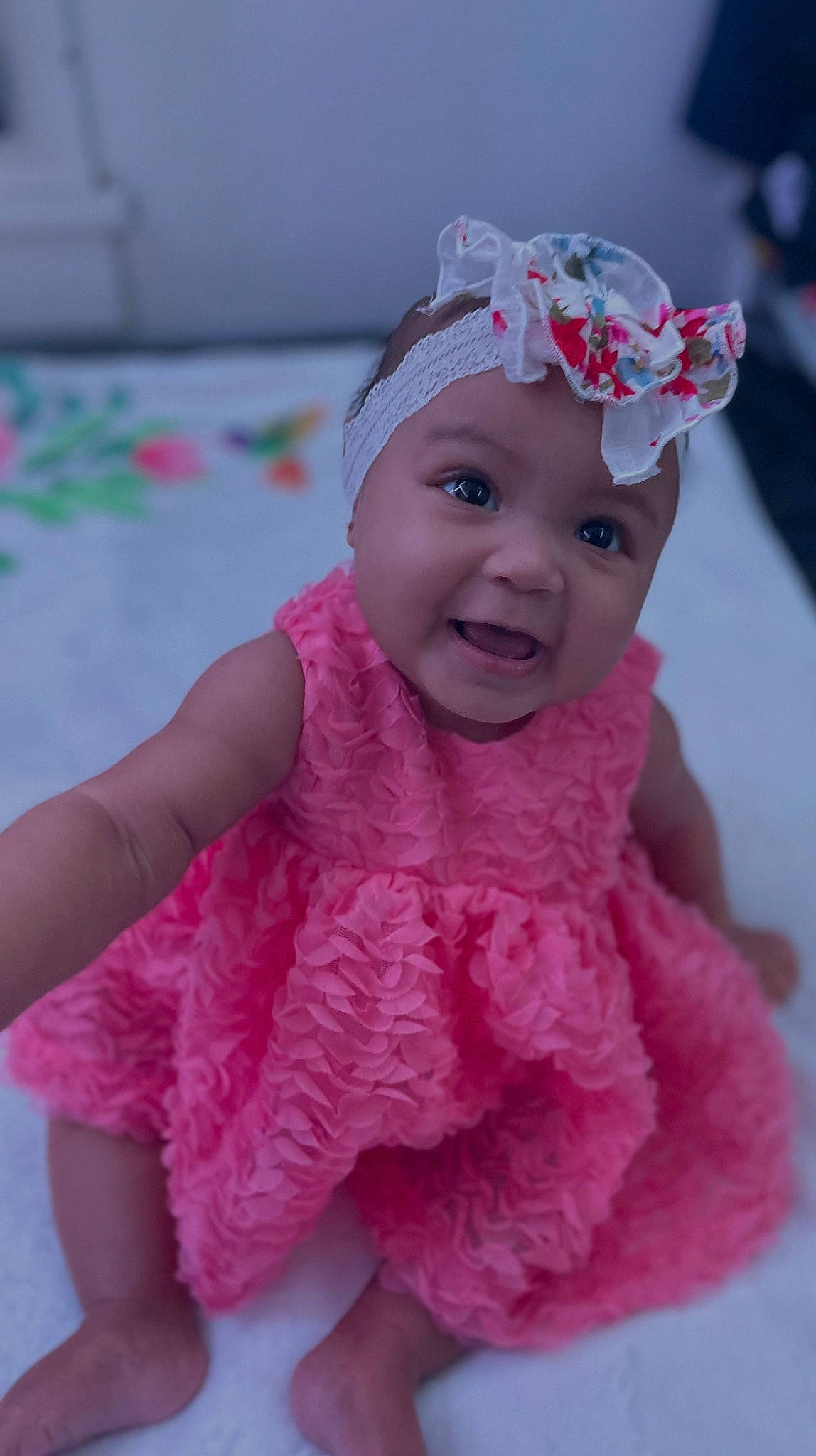 Esme joined the competition — help win amazing prizes! art, baby, baby_toddler_clothing, cap, child, costume, costume_accessory, event, fashion_accessory, fun, fur, hair_accessory, happy, headpiece, headwear, magenta, person, pink, recreation, sleeve