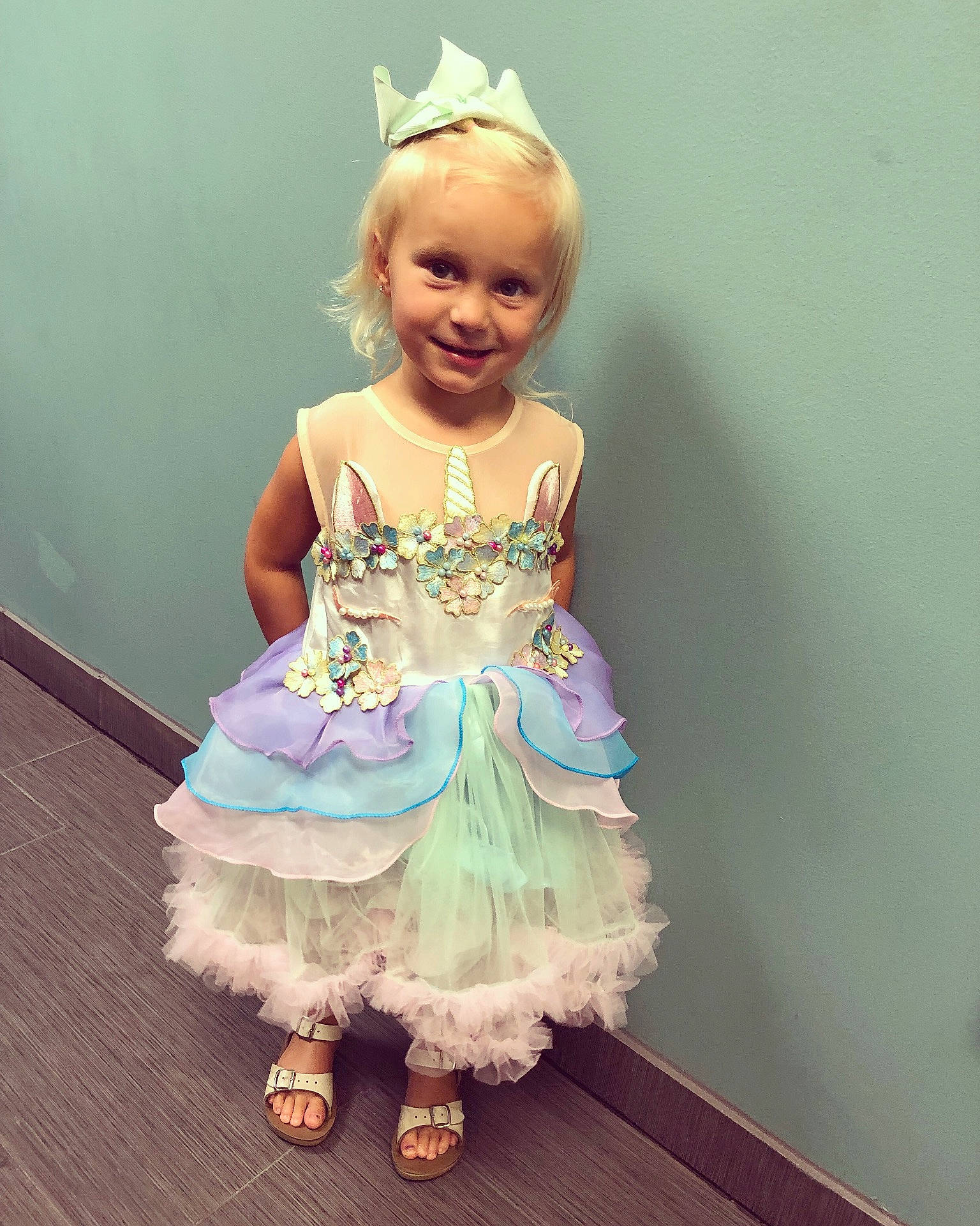 Sadie joined the competition — help win amazing prizes! child, costume, dance_dress, dress, girl, gown, hair_accessory, joy, person, pink, textile, toddler