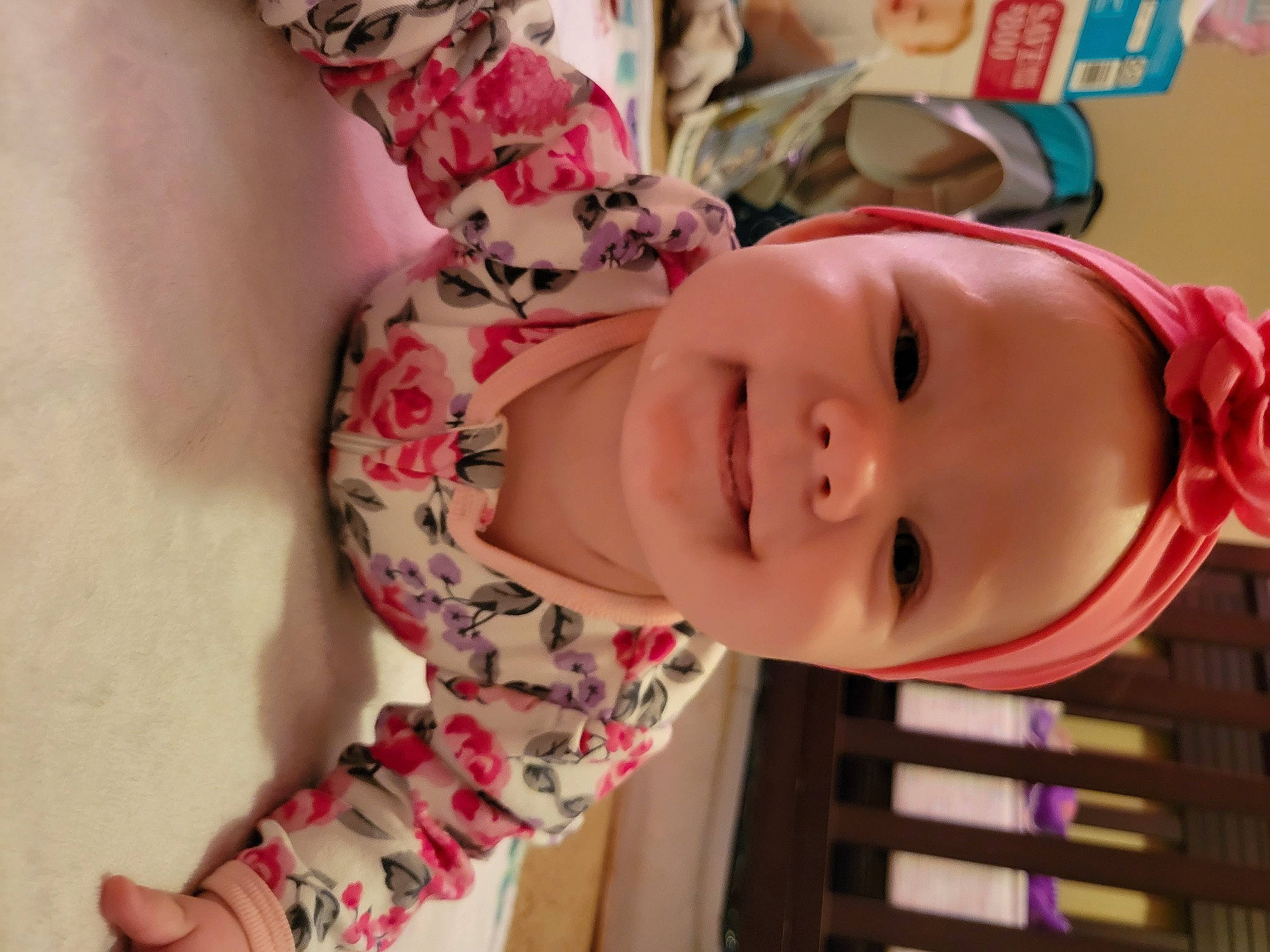 Alyvia joined the competition — help win amazing prizes! baby, blurred, cheek, chin, eyebrow, eyelash, facial_expression, hairstyle, happy, hat, human_body, joy, lip, mouth, neck, nose, person, pink, skin, sleeve