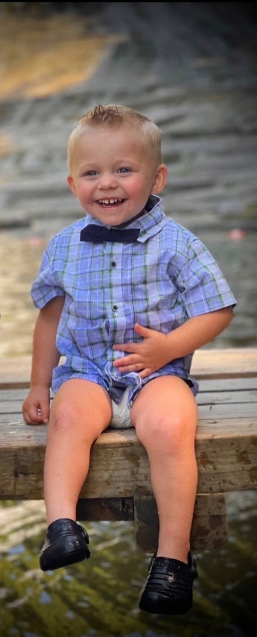 Asher is registered to the contest to win money with this photo: beauty, chin, dress, electric_blue, face, facial_expression, happy, head, human, joy, knee, leg, organ, person, skin, sleeve, smile, standing, summer, thigh