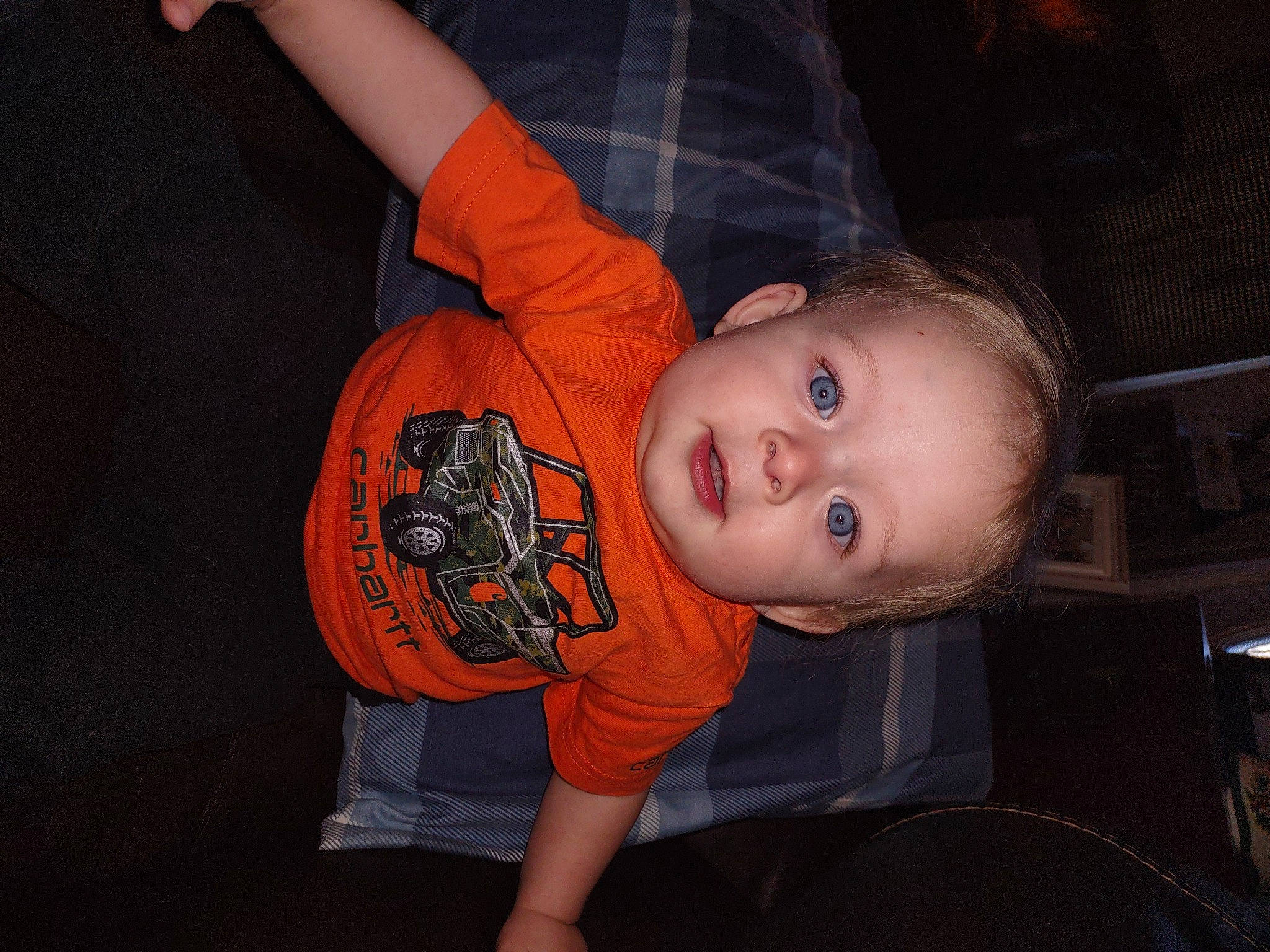 Zealand is registered to the contest to win money with this photo: baby, baby_toddler_clothing, cheek, child, comfort, ear, eye, flash_photography, fun, gesture, happy, iris, mouth, nose, person, sitting, sleeve, smile, thumb, toddler