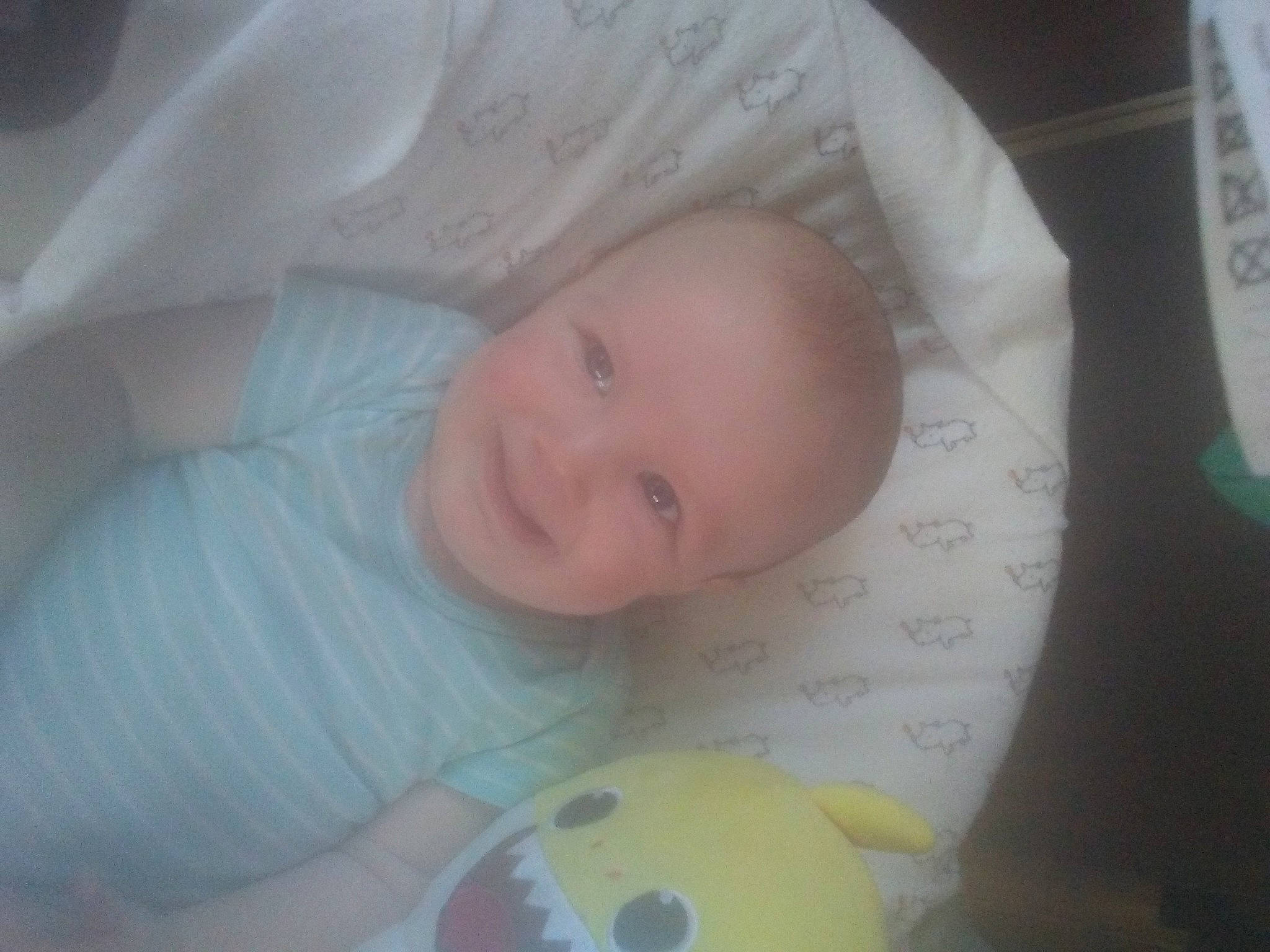 Willie is registered to the contest to win money with this photo: baby, bedtime, cheek, child, eye, face, head, iris, joy, lip, mouth, nose, person, product, skin, sleep, smile, toddler