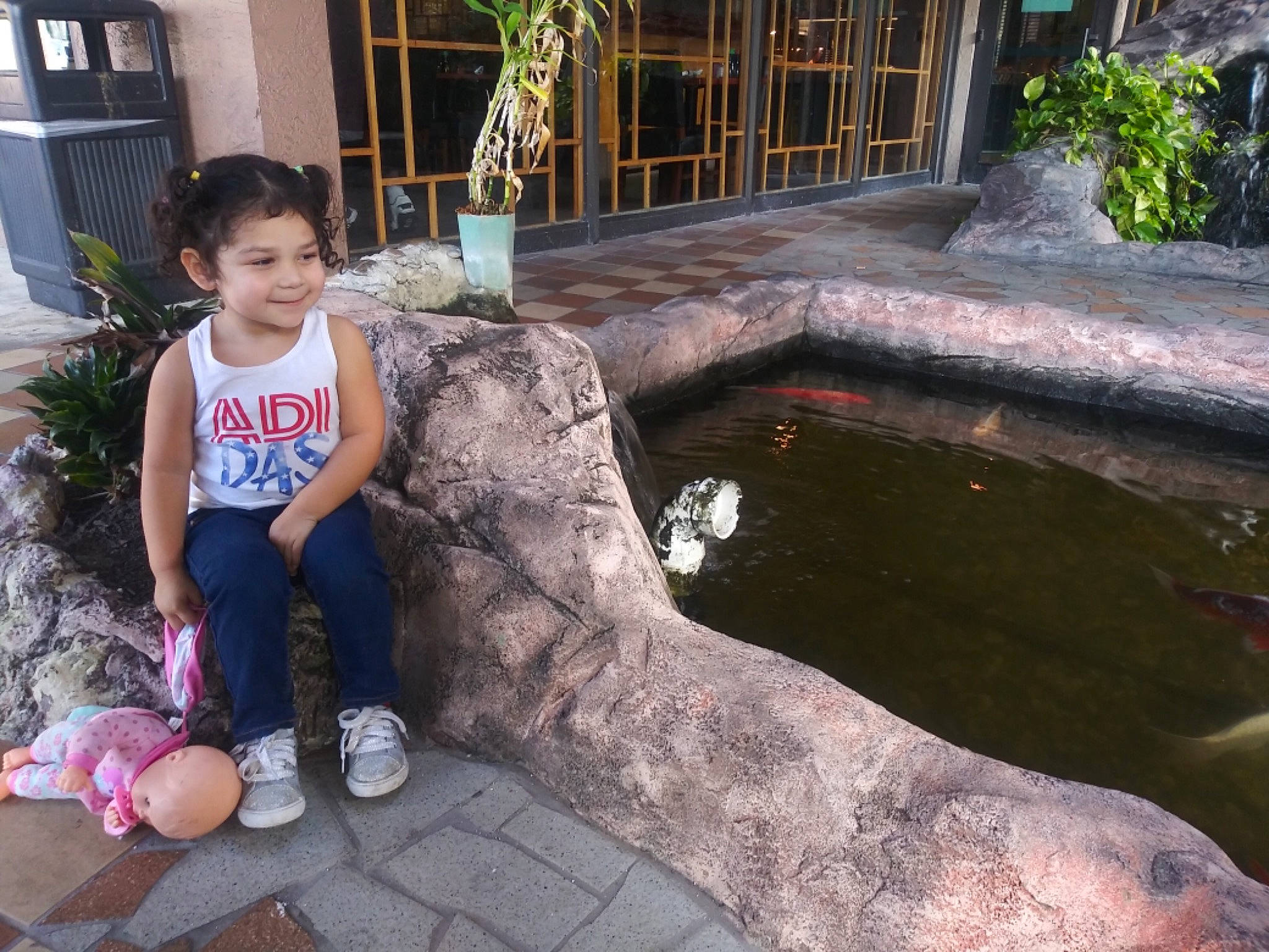 Sariah joined the competition — help win amazing prizes! botany, child, fun, garden, joy, leg, leisure, person, play, pond, tourism, tree, vacation, water, water_feature