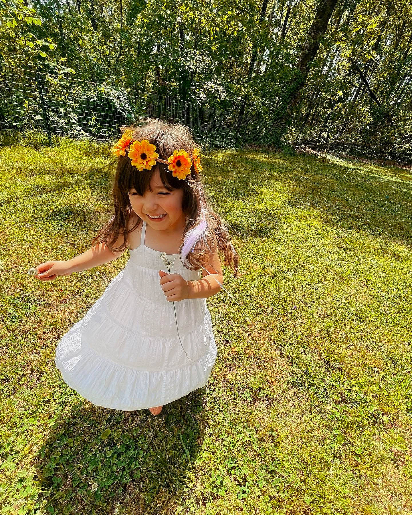 Olive joined the competition — help win amazing prizes! baby_toddler_clothing, child, day_dress, flower, fun, grass, grass_family, grassland, happy, headband, headpiece, joy, lawn, meadow, people_in_nature, person, petal, plant, smile, sunlight