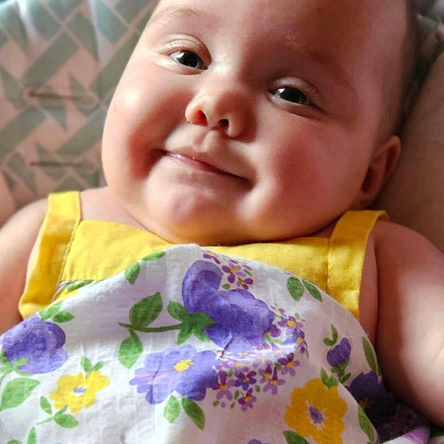 Athena joined the competition — help win amazing prizes! baby, bed, blanket, clothing, cushion, dress, face, furniture, happy, head, homedecor, linen, newborn, person, photography, portrait, purple, quilt, sleeping, smile