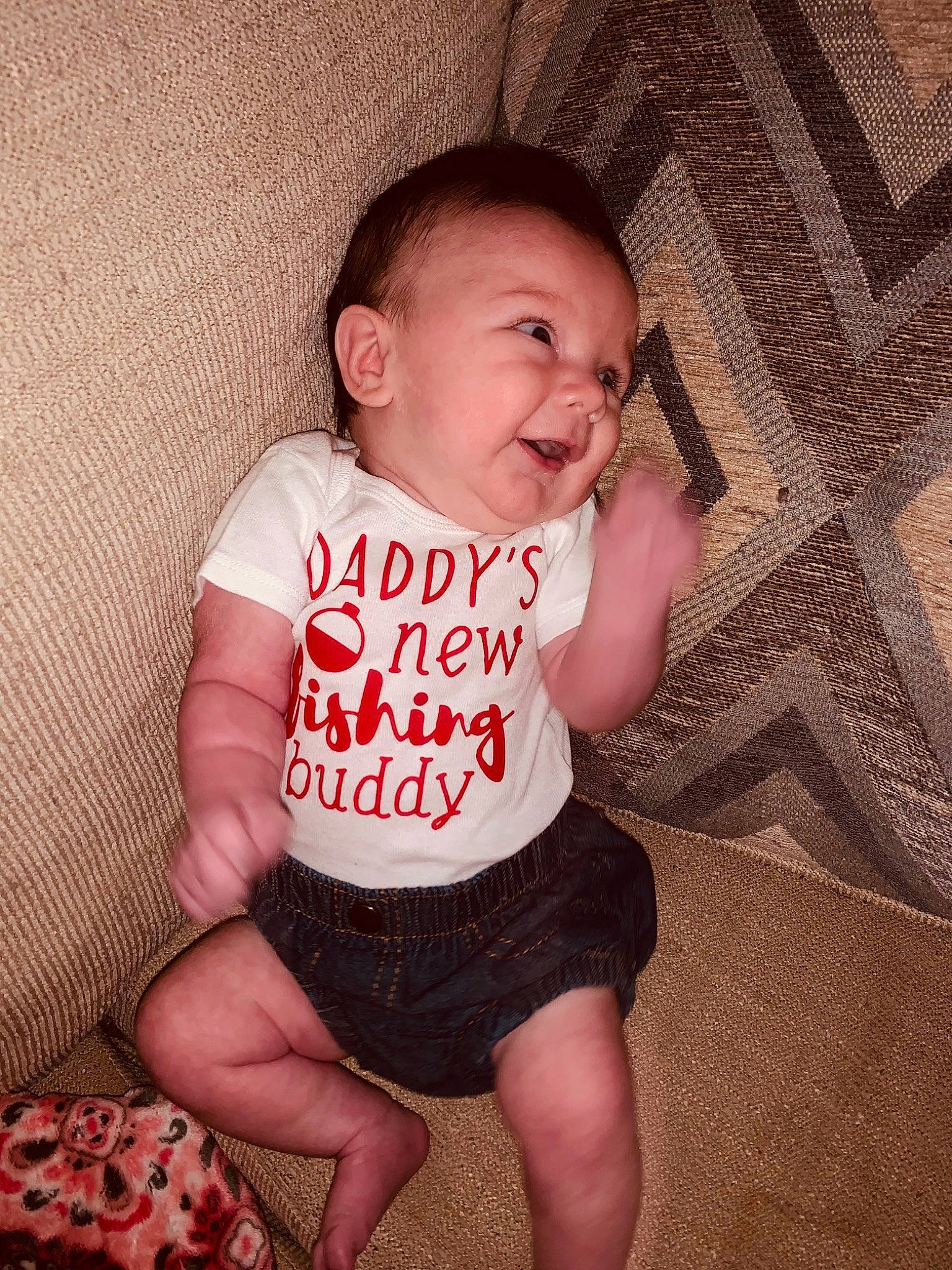 Kolton is registered to the contest to win money with this photo: baby_toddler_clothing, cheek, eye, face, flash_photography, happy, head, human_body, leg, lip, mammal, mouth, muscle, neck, person, shoulder, skin, sleeve, smile, stomach