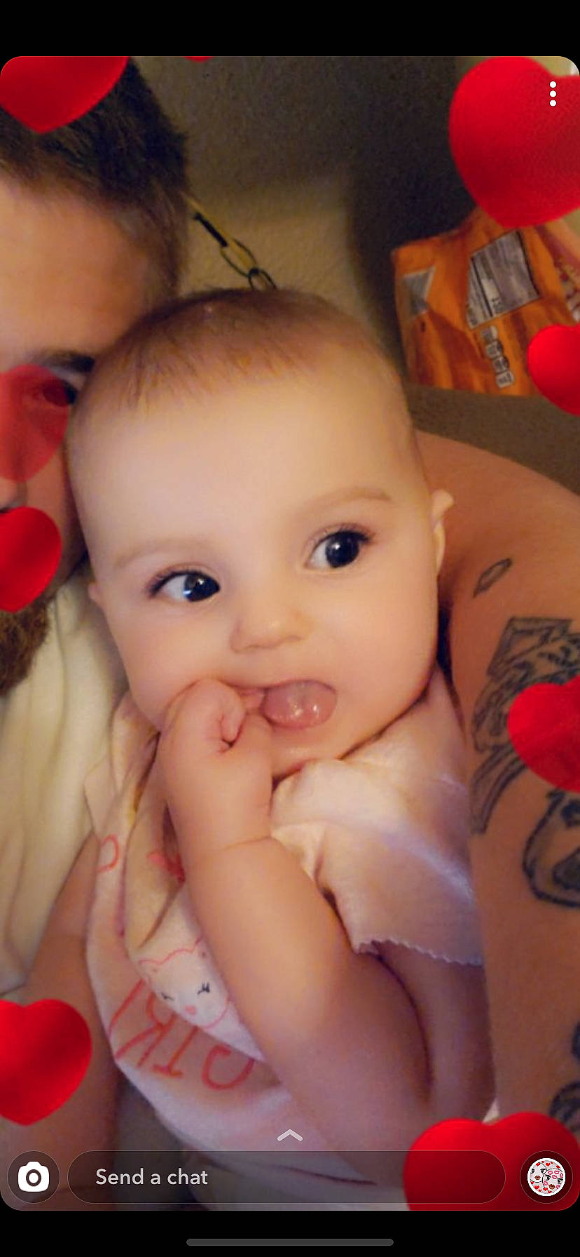 Kinley joined the competition — help win amazing prizes! baby, beauty, cheek, child, chin, close_up, ear, eye, eyebrow, face, finger, forehead, head, iris, lip, mouth, nose, organ, person, skin