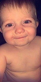 Kacen is registered to the contest to win money with this photo: baby, beauty, cheek, child, chin, close_up, ear, eye, eyebrow, face, facial_expression, forehead, hair, head, joy, lip, mouth, nose, person, skin