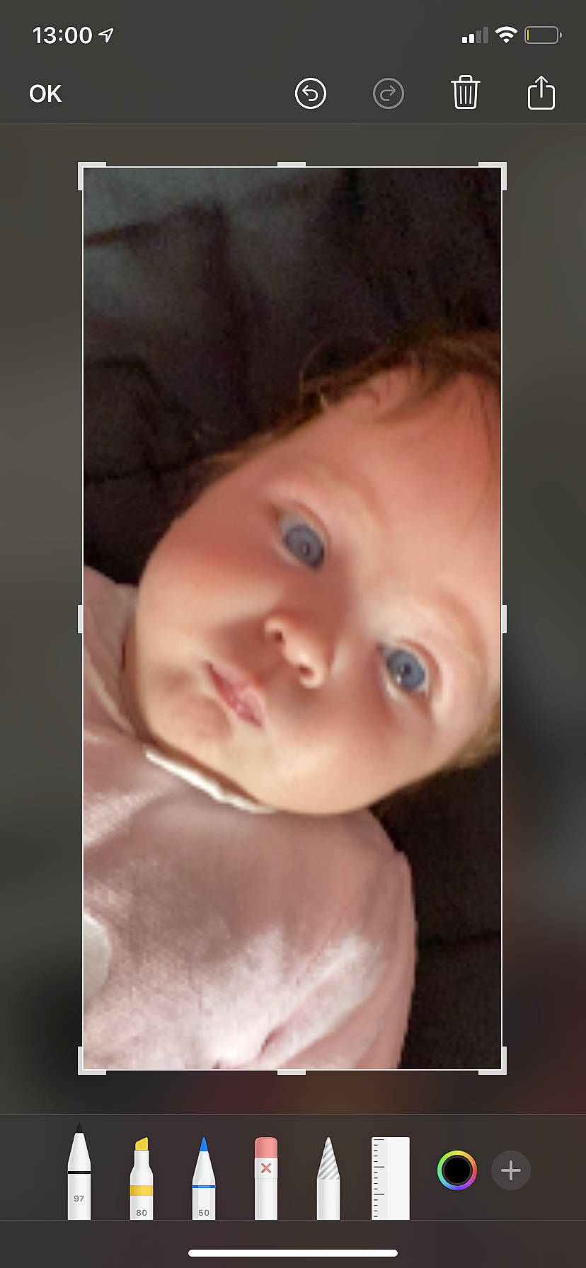 Jenna a rejoint le concours — aidez-le/la à gagner de superbes lots ! baby, baby_toddler_clothing, cheek, child, ear, eyebrow, eyelash, flash_photography, flesh, happy, human_body, iris, jaw, lip, nose, person, picture_frame, selfie, smile, toddler