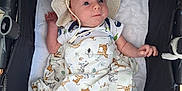 Arthur is registered to the contest to win money with this photo: animal_print, baby, blanket, child, clothing, cozy, cute, giraffe, hat, indoors, infant, lying_down, newborn, portrait, soft, stroller, tiger, white_cushion, wide_eyes, zebra