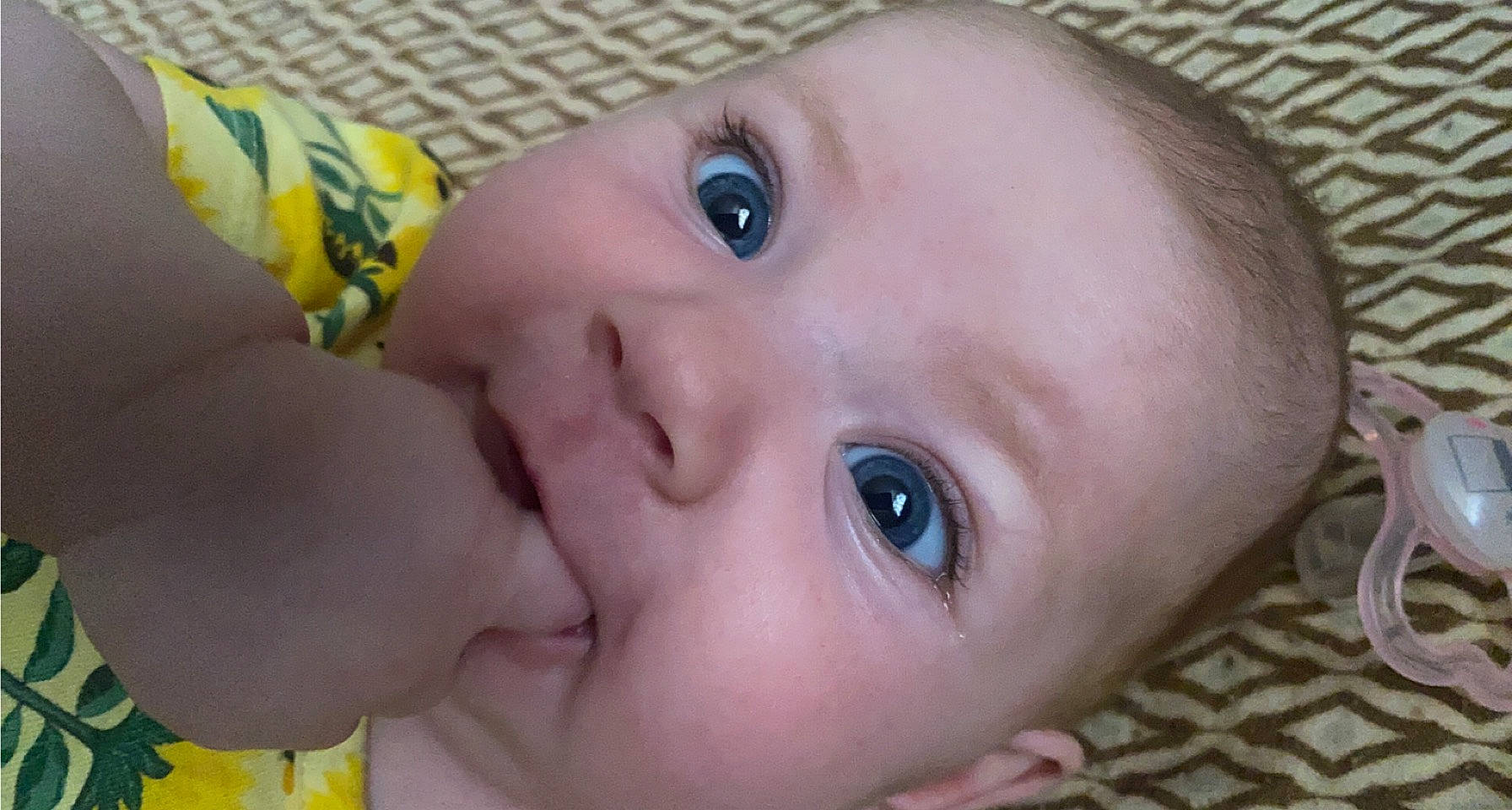 Laken is registered to the contest to win money with this photo: baby, baby_toddler_clothing, beauty, cheek, child, close_up, eye, eyebrow, eyelash, forehead, fun, grass, happy, iris, lip, nose, organ, person, product, skin