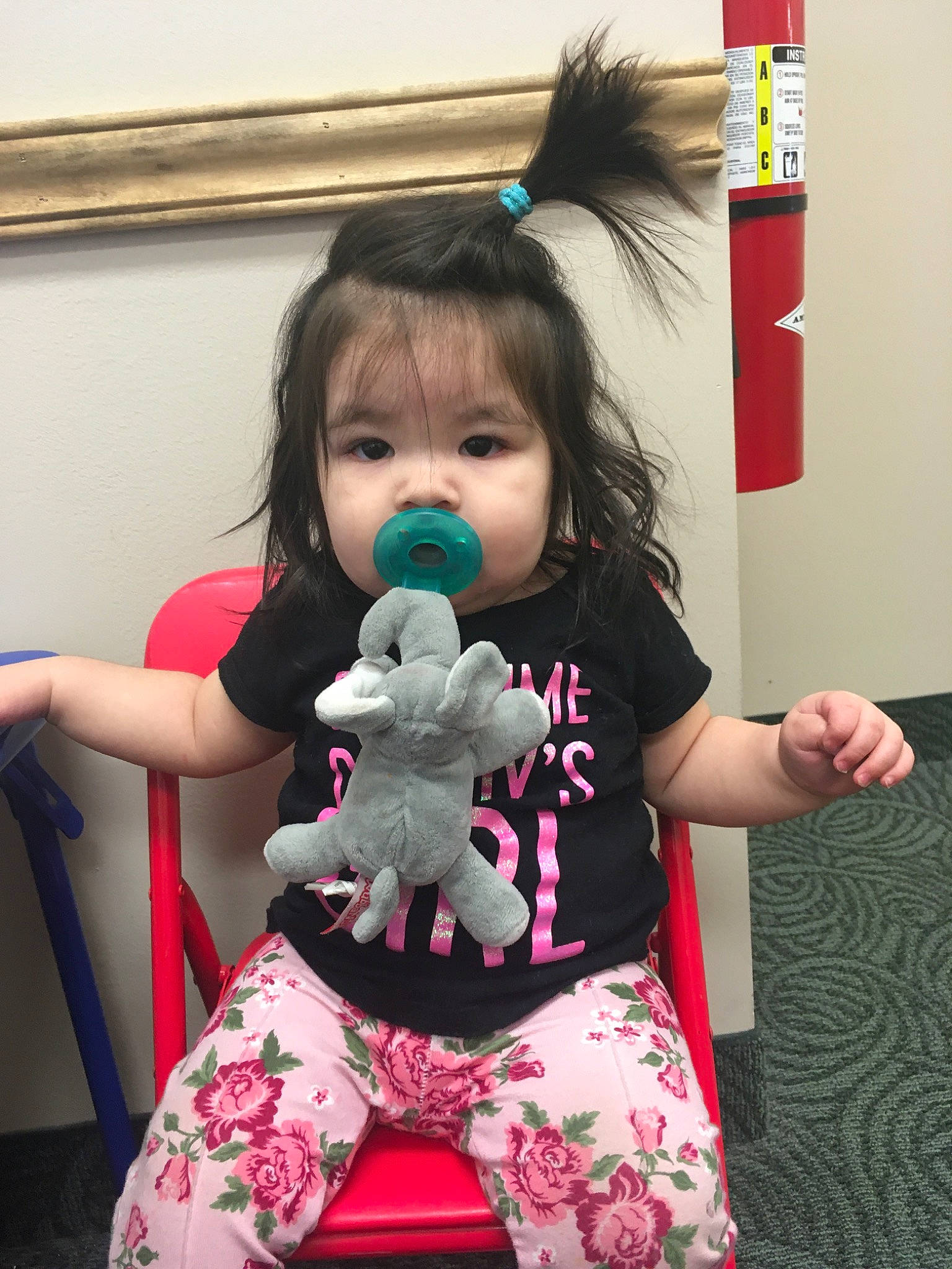 Scarlett joined the competition — help win amazing prizes! arm, child, daughter, person, pink, play, skin, t_shirt, toddler, toy