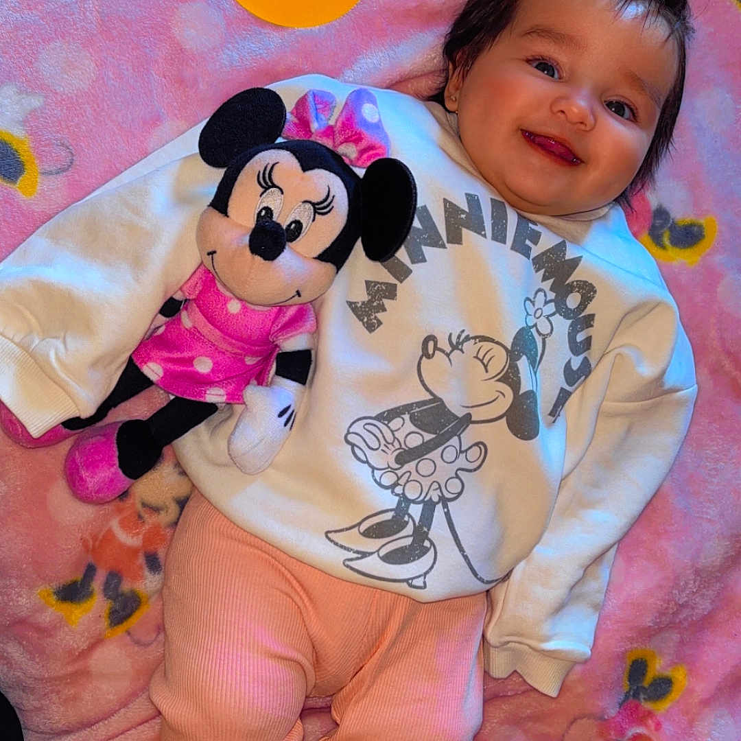 Alanny Manjarrez joined the competition — help win amazing prizes! applique, baby, blanket, bodypart, clothing, cushion, face, furniture, happy, head, homedecor, pants, pattern, person, photography, plush, portrait, smile, t_shirt, toy