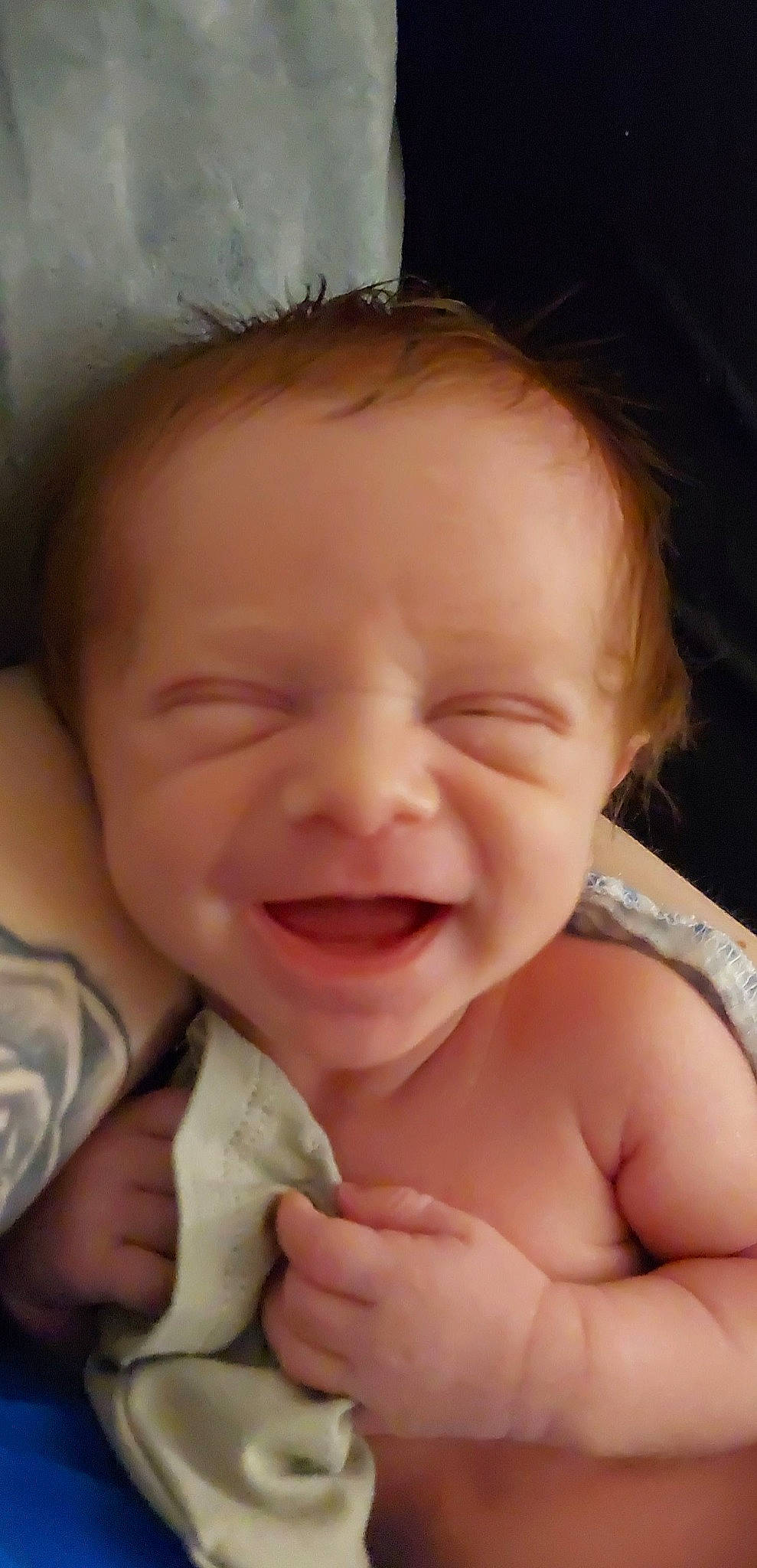 Xaiver is registered to the contest to win money with this photo: baby, cheek, chin, eye, eyebrow, face, finger, gesture, happy, head, iris, lip, mammal, mouth, muscle, nose, organ, person, pink, skin