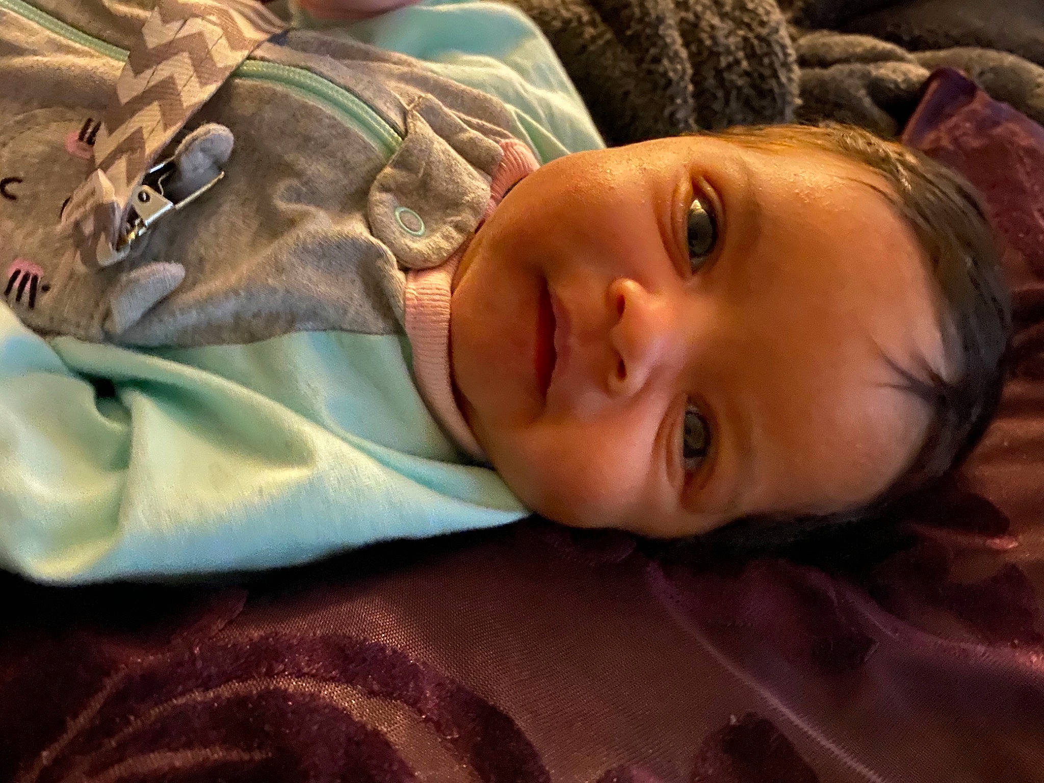 Amoura is registered to the contest to win money with this photo: baby, bedtime, cheek, child, close_up, ear, eye, face, head, mouth, nose, person, photography, portrait_photography, skin, sleep, smile, toddler