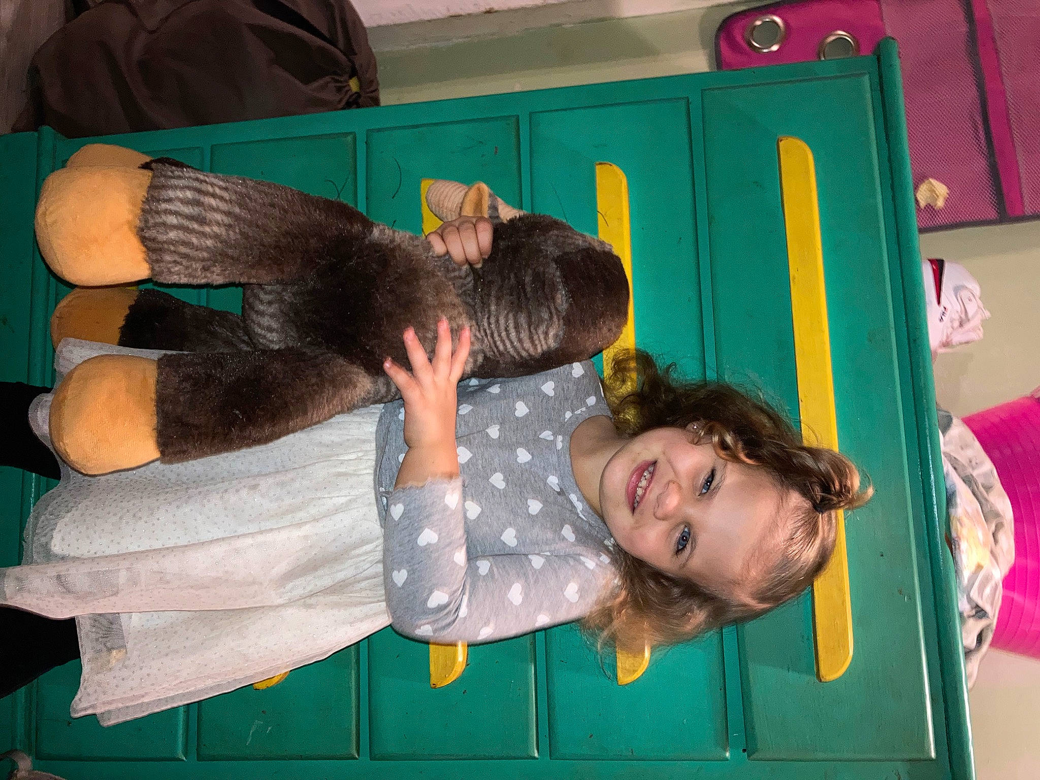 Amira joined the competition — help win amazing prizes! adaptation, child, fun, green, happy, joy, leisure, pattern, person, recreation, room, t_shirt, toddler, tree, wrist