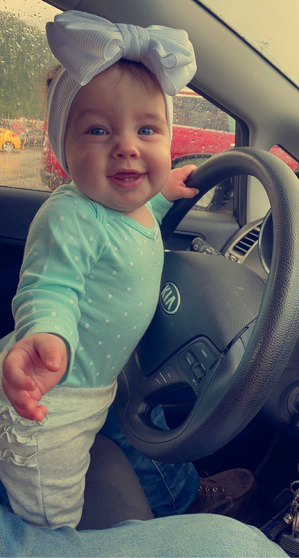 Hazley joined the competition — help win amazing prizes! automotive_design, automotive_exterior, baby_toddler_clothing, cap, car, cool, happy, head, light, mammal, organ, person, personal_luxury_car, photograph, sleeve, smile, steering_wheel, toddler, vehicle, vehicle_door