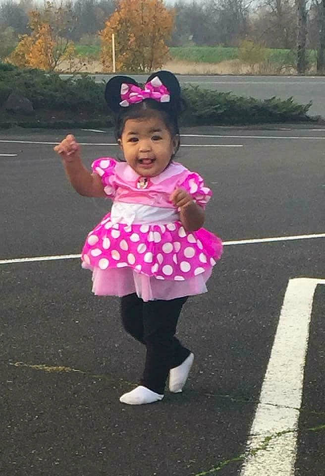 Shalianne joined the competition — help win amazing prizes! asphalt, baby_toddler_clothing, fashion_accessory, gesture, grass, happy, hat, headgear, leisure, magenta, pattern, person, pink, plant, recreation, road, road_surface, sky, smile, toddler