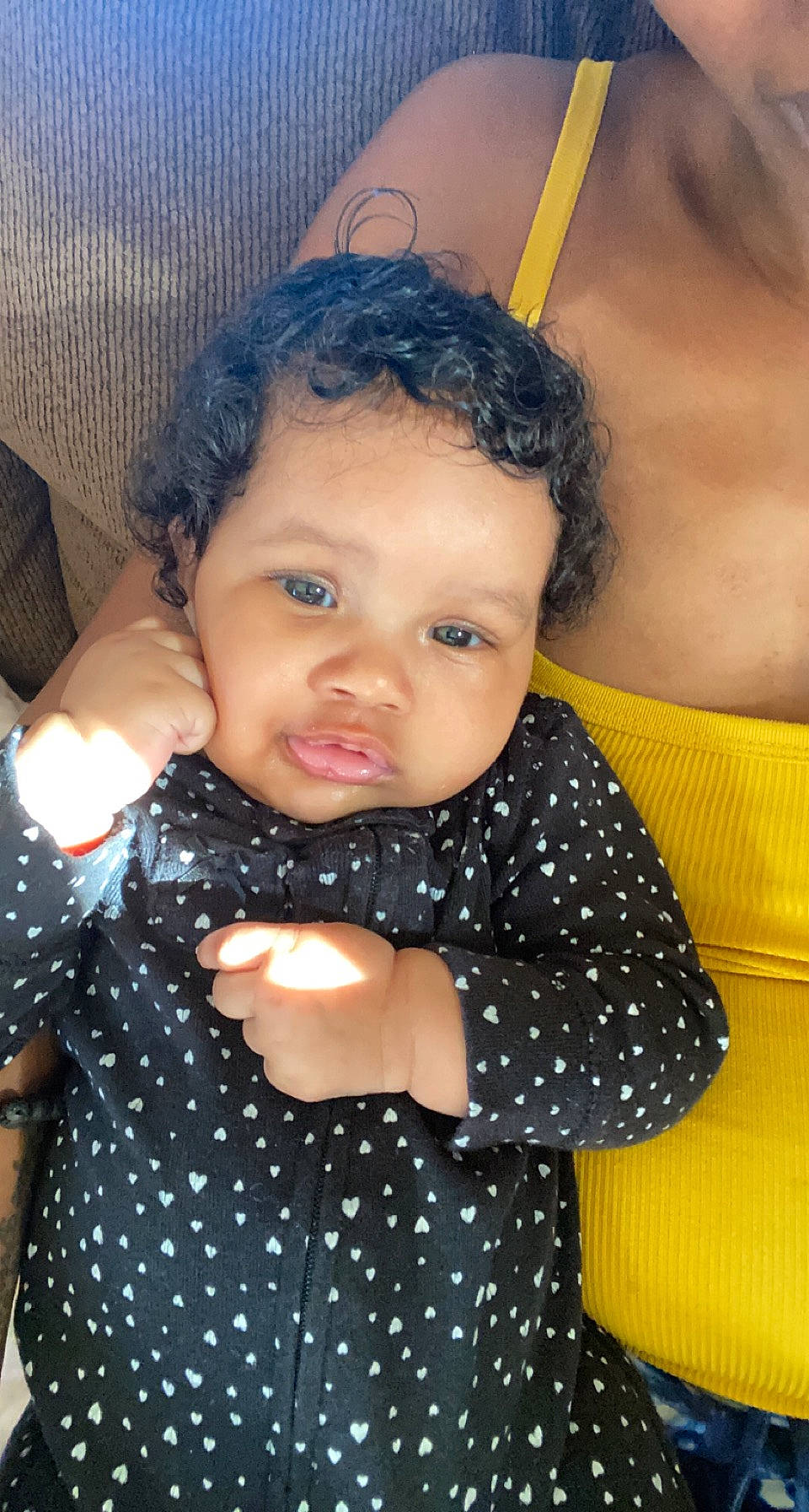 Aya joined the competition — help win amazing prizes! arm, blue, cheek, chin, eye, eyelash, facial_expression, hand, happy, human, lip, mouth, nose, organ, person, photograph, shoulder, skin, sleeve, standing