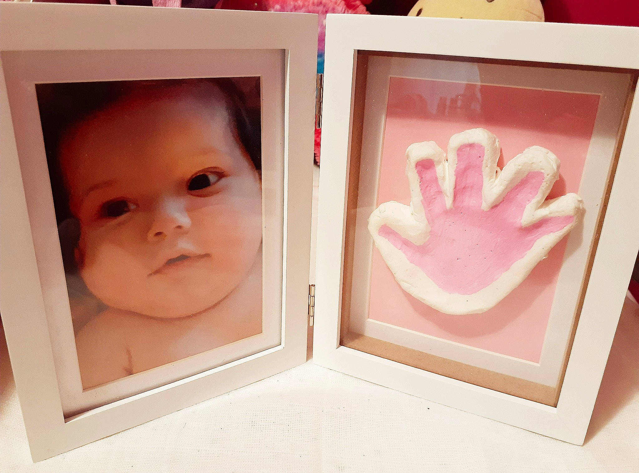 Karlee joined the competition — help win amazing prizes! art, baby, child, gesture, hand, headwear, person, photograph, photography, picture_frame, pink, room, square, toddler, visual_arts