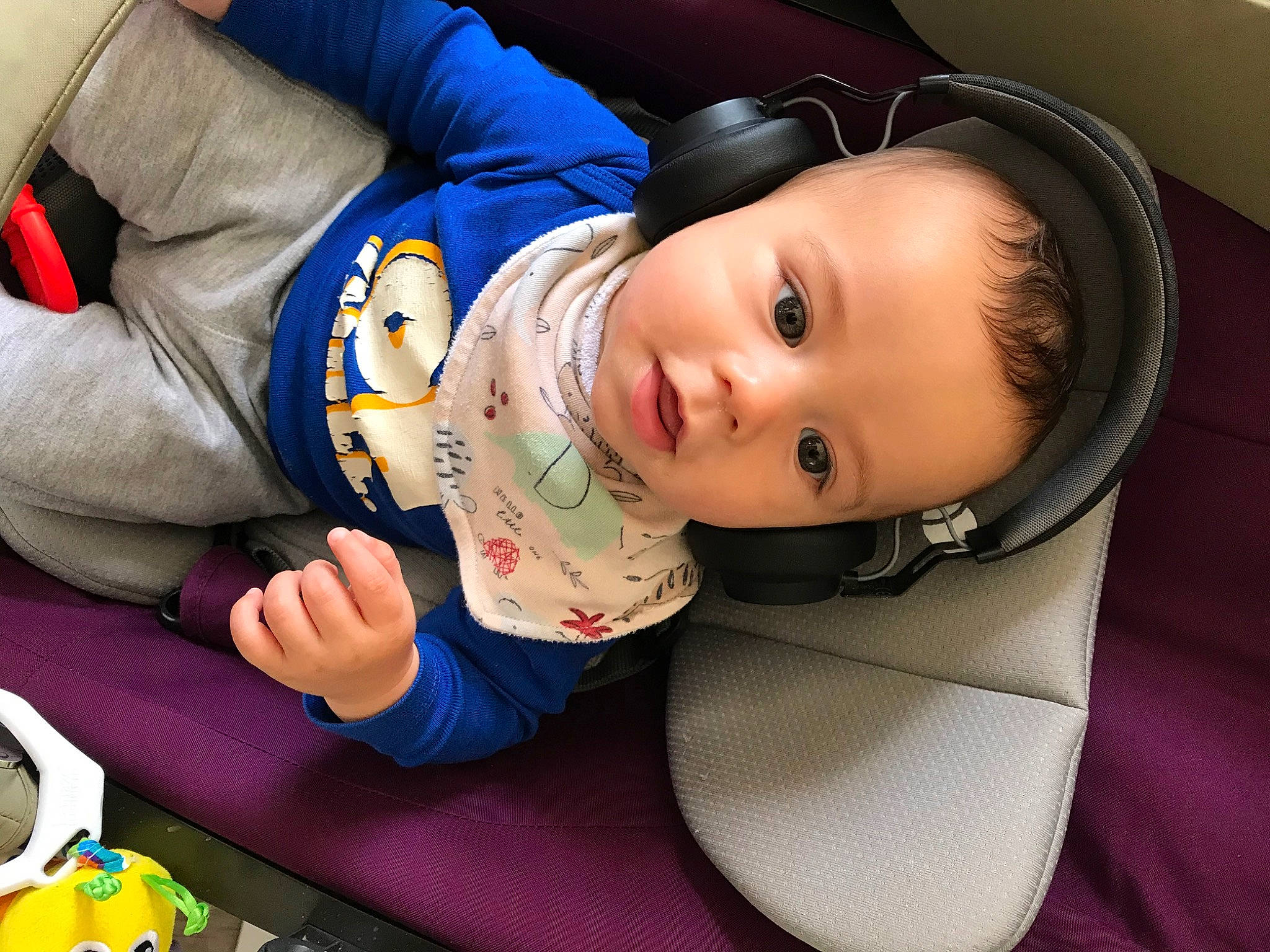 Phoenix is registered to the contest to win money with this photo: arm, baby, birth, black_hair, car_seat, cheek, child, cool, ear, head, mouth, nap, neck, nose, person, photography, sleep, toddler