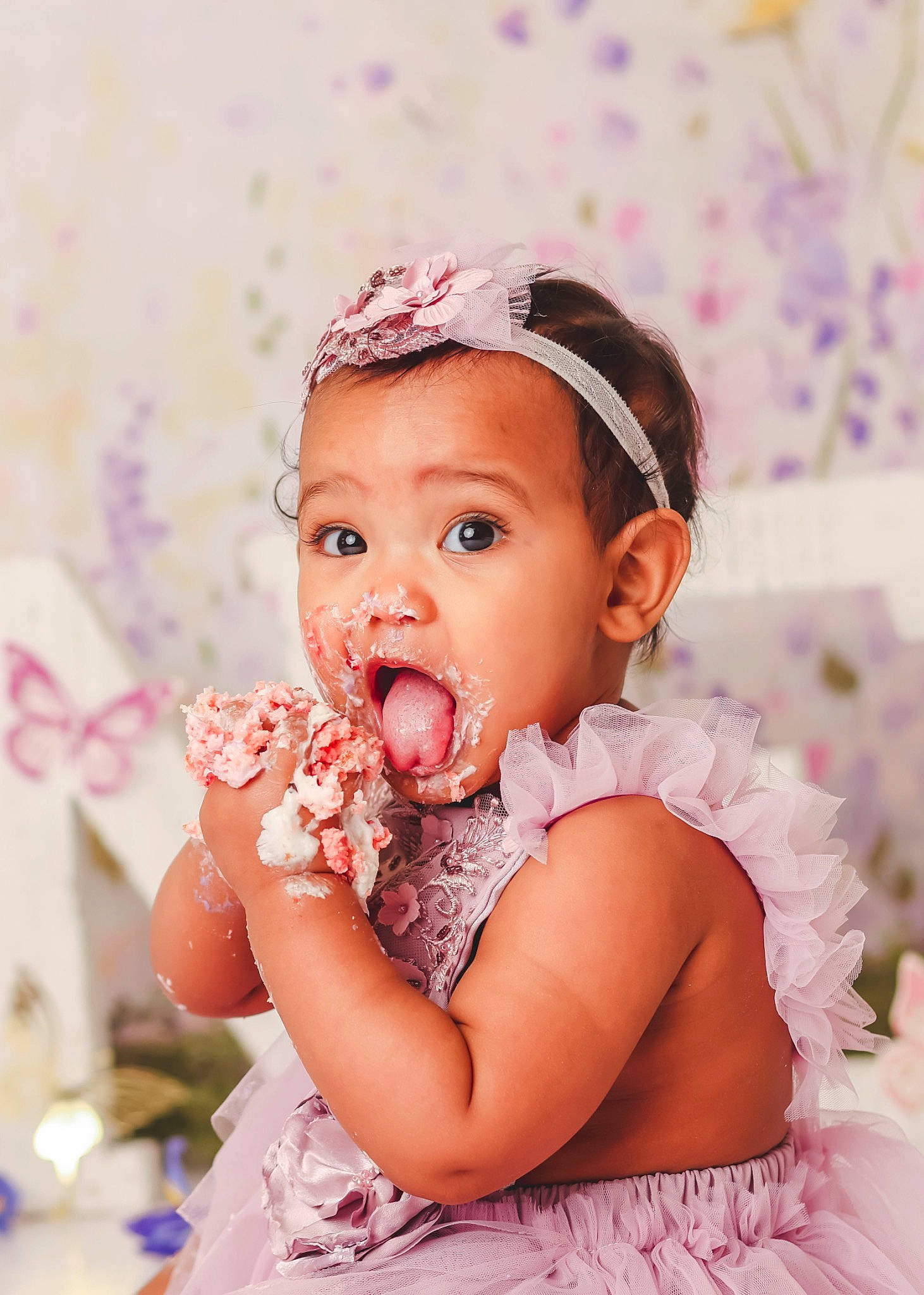 Amiyah joined the competition — help win amazing prizes! baby, baby_toddler_clothing, cheek, child, eyelash, facial_expression, finger, flash_photography, fun, gesture, hair_accessory, happy, headband, headgear, headpiece, iris, lip, person, pink, skin