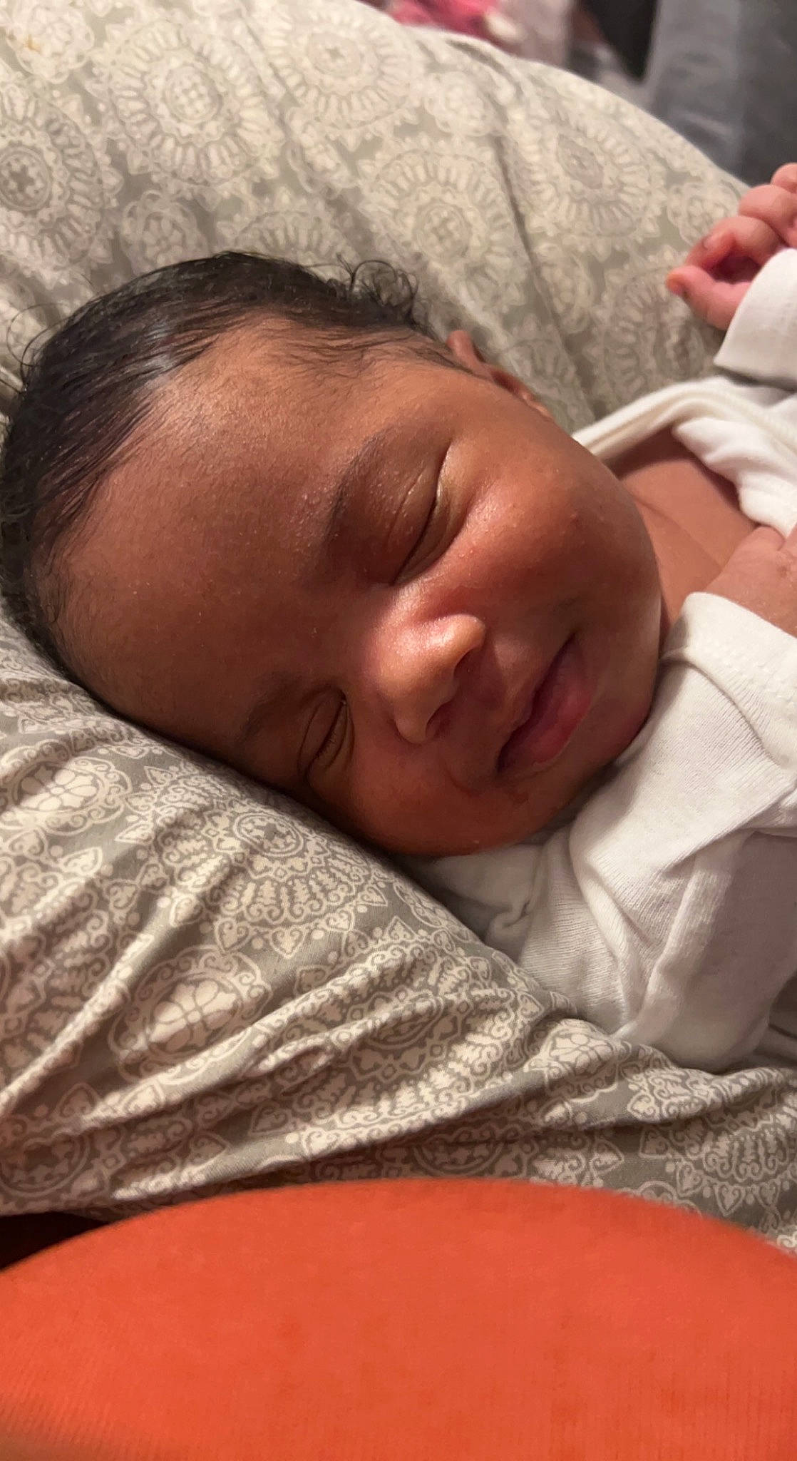 Armoni is registered to the contest to win money with this photo: baby, bedtime, cheek, child, close_up, comfort, eyebrow, forehead, happy, linens, lip, mouth, nap, nose, person, portrait_photography, skin, sleep, smile, toddler