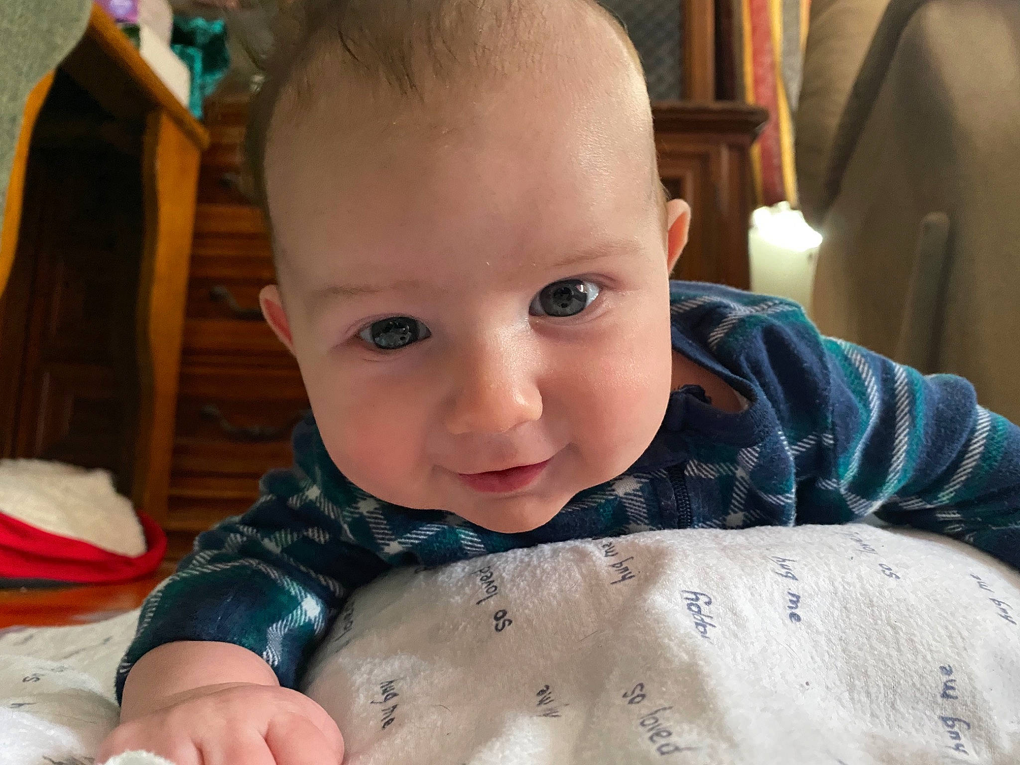 Walker joined the competition — help win amazing prizes! arm, baby, cheek, chin, ear, eyebrow, eyelash, face, facial_expression, forehead, hairstyle, iris, lip, mammal, mouth, nose, organ, person, skin, sleeve