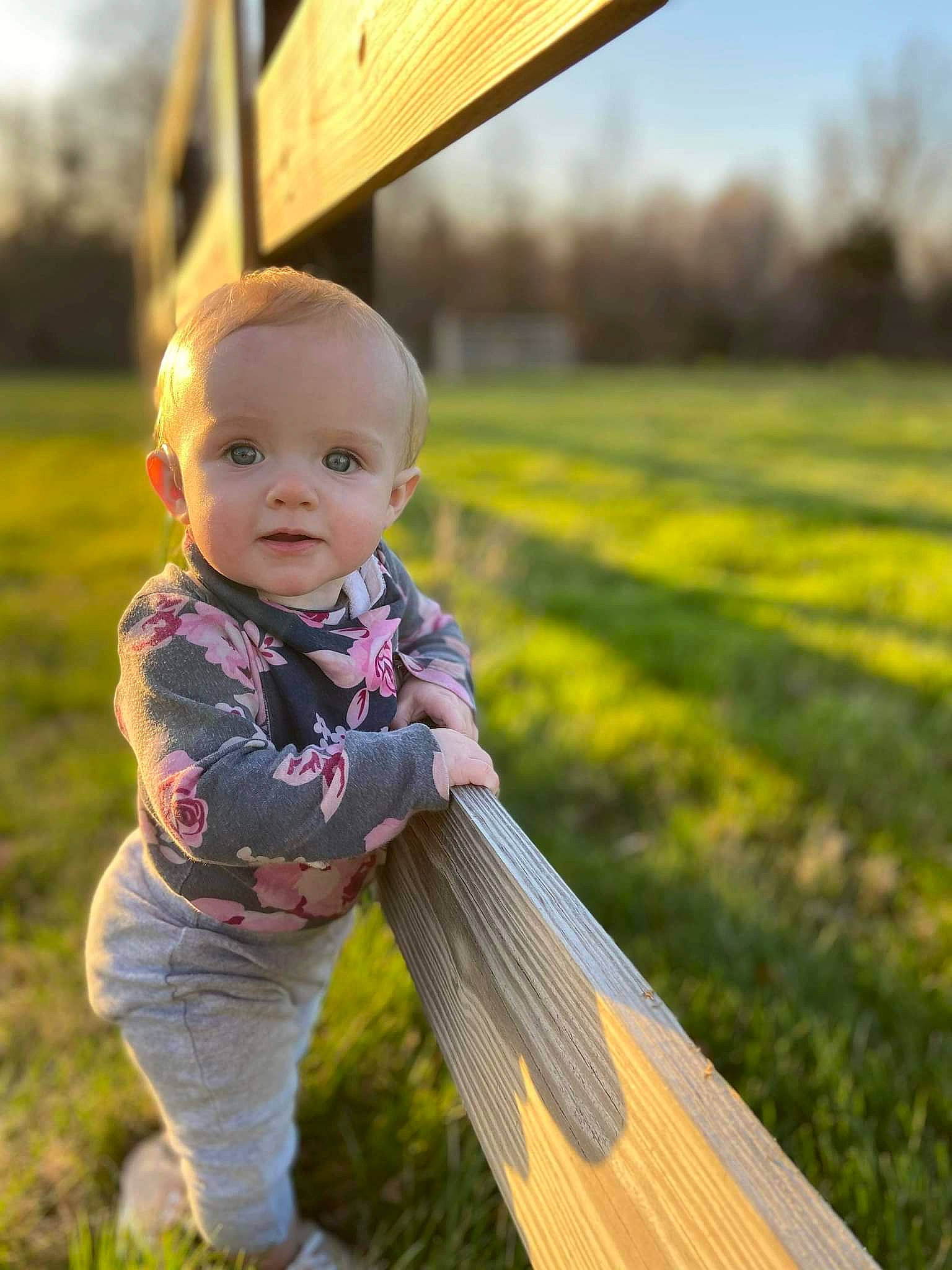Annabelle is registered to the contest to win money with this photo: baby, baby_toddler_clothing, child, fun, grass, grassland, happy, jacket, leaf, leisure, meadow, people_in_nature, person, plant, recreation, skin, sky, smile, sunlight, toddler