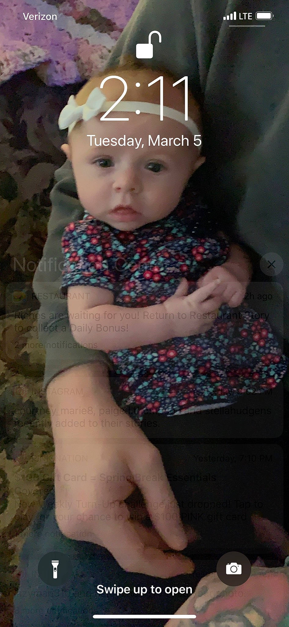 Addison joined the competition — help win amazing prizes! baby, baby_toddler_clothing, cap, cheek, child, design, fashion_accessory, hair_accessory, headgear, headwear, pattern, person, toddler