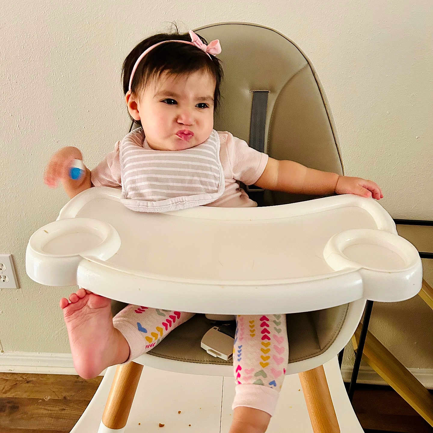 Sara joined the competition — help win amazing prizes! baby, chair, face, furniture, head, highchair, person, photography, portrait, sitting