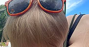 Hudson joined the competition — help win amazing prizes! accessories, baby, blonde, clothing, cloud, coat, face, glasses, grass, hair, head, nature, outdoors, person, photography, plant, portrait, selfie, sky, sunglasses